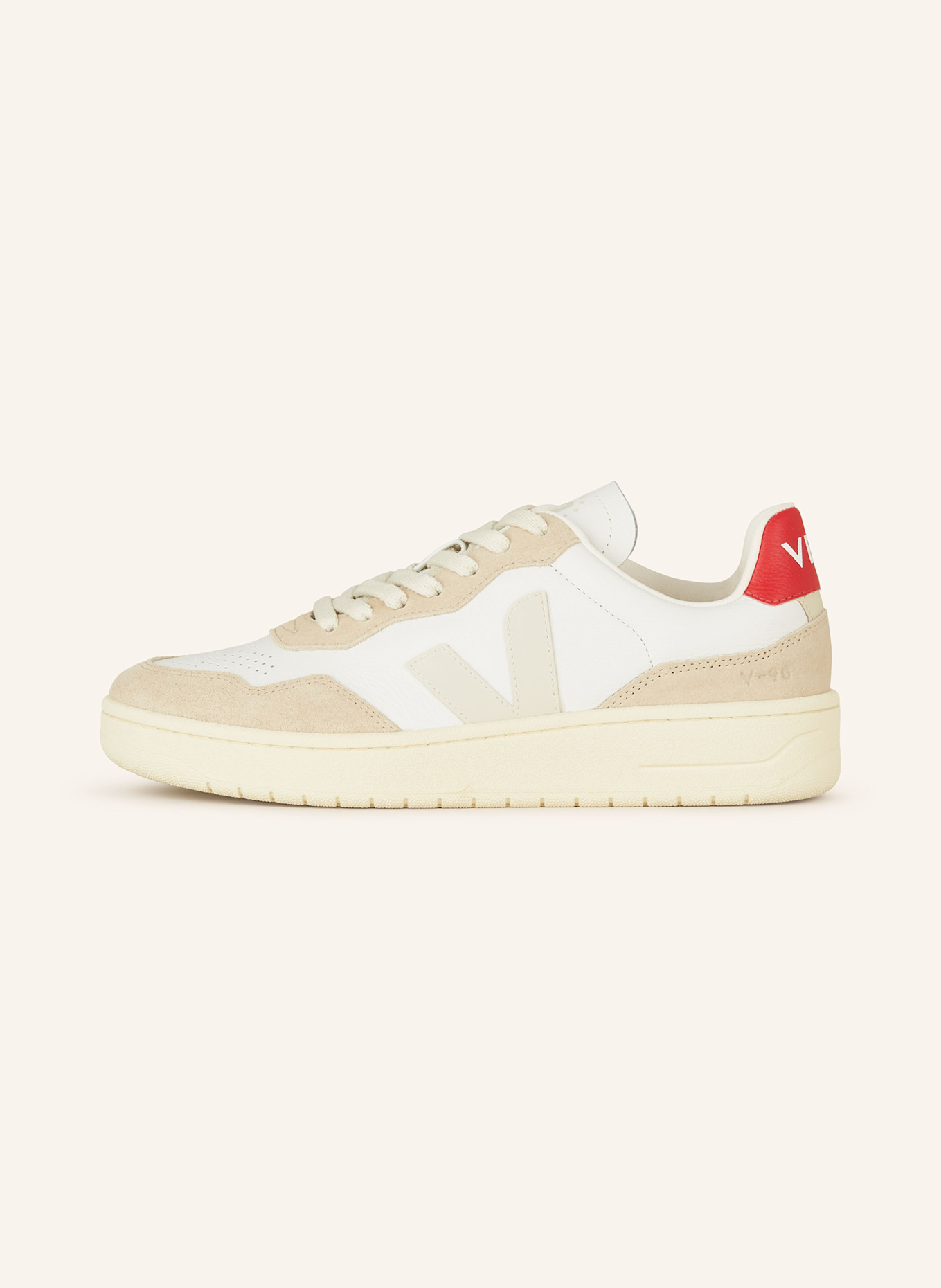 VEJA Sneaker V-90, Farbe: WEISS/ BEIGE (Bild 4)