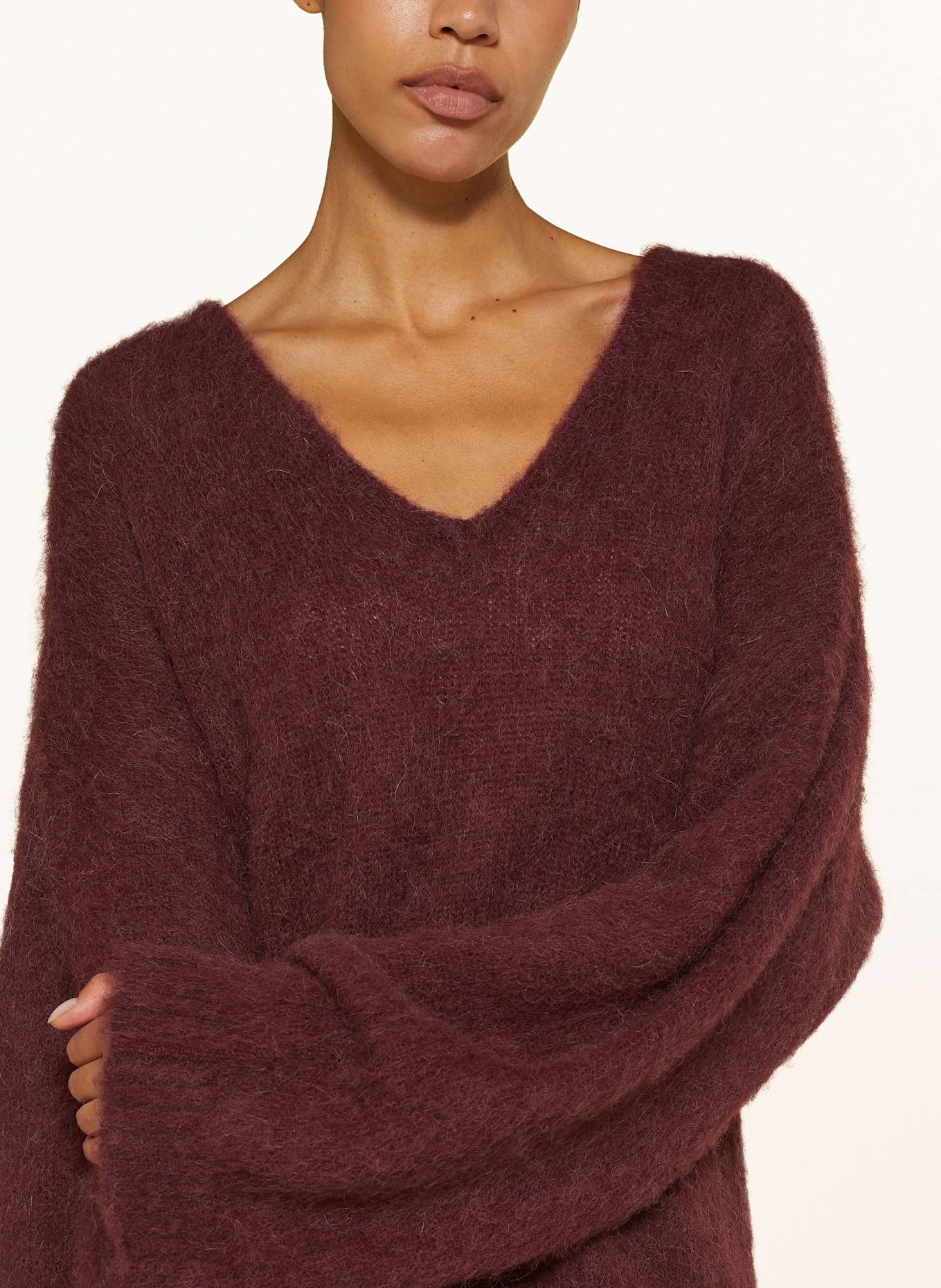 by Aylin Koenig Strickkleid LOUNA aus Alpaka: DUNKELROT