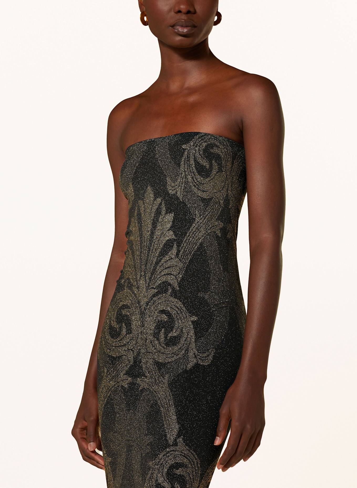 Wolford Etuikleid METALLIC JACQUARD mit Glitzergarn: SCHWARZ / GOLD