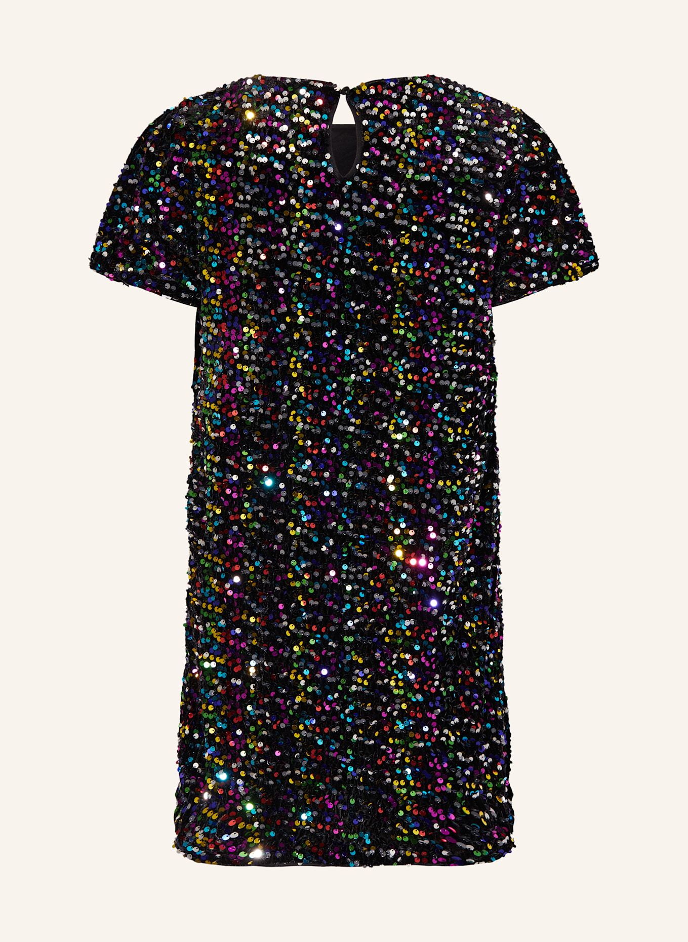 name it Samtkleid mit Pailletten: SCHWARZ/ PINK/ LILA
