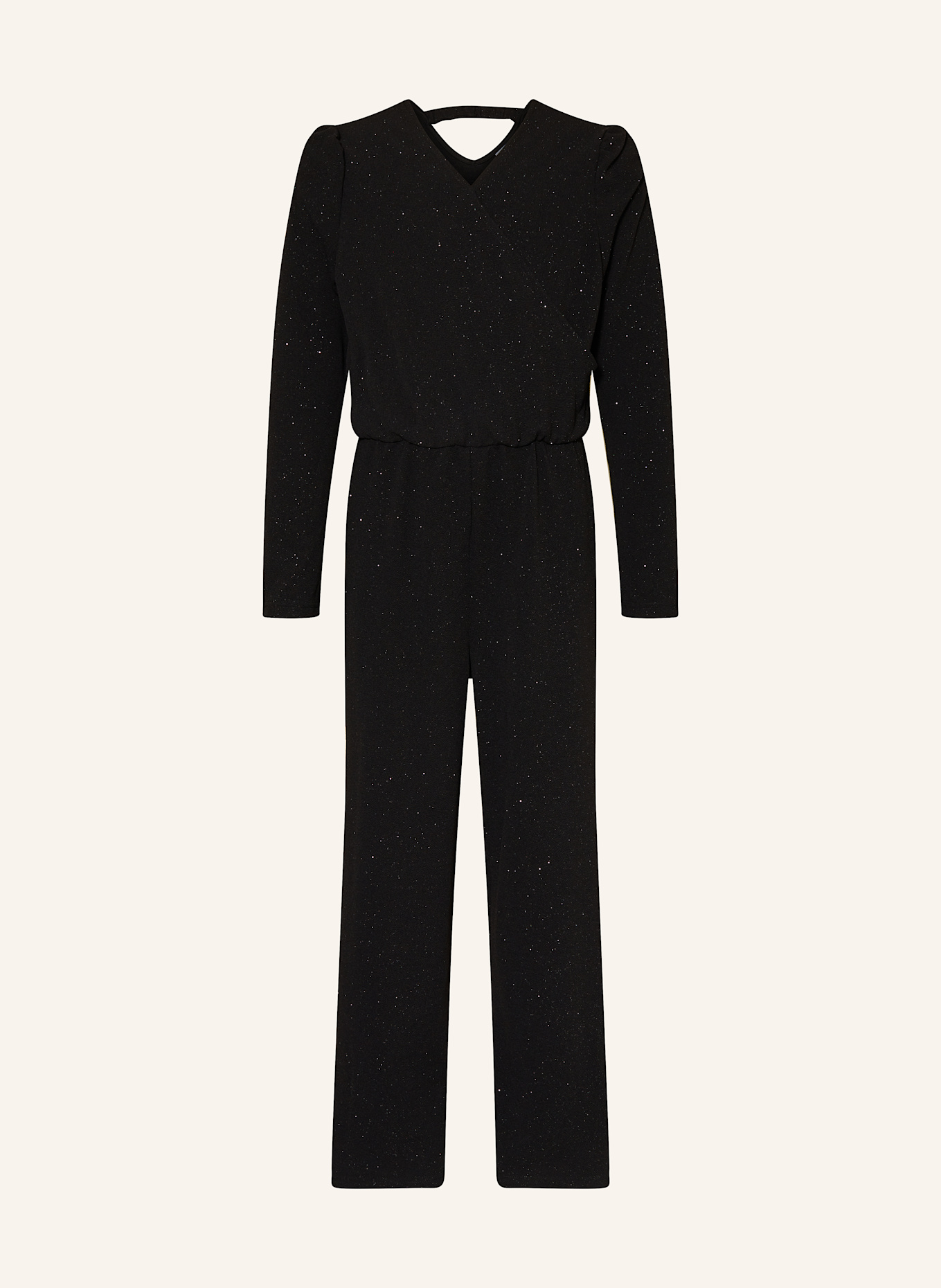name it Jersey-Jumpsuit mit Glitzergarn: SCHWARZ