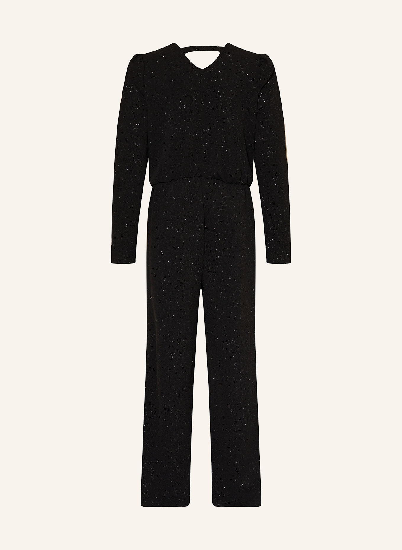 name it Jersey-Jumpsuit mit Glitzergarn: SCHWARZ