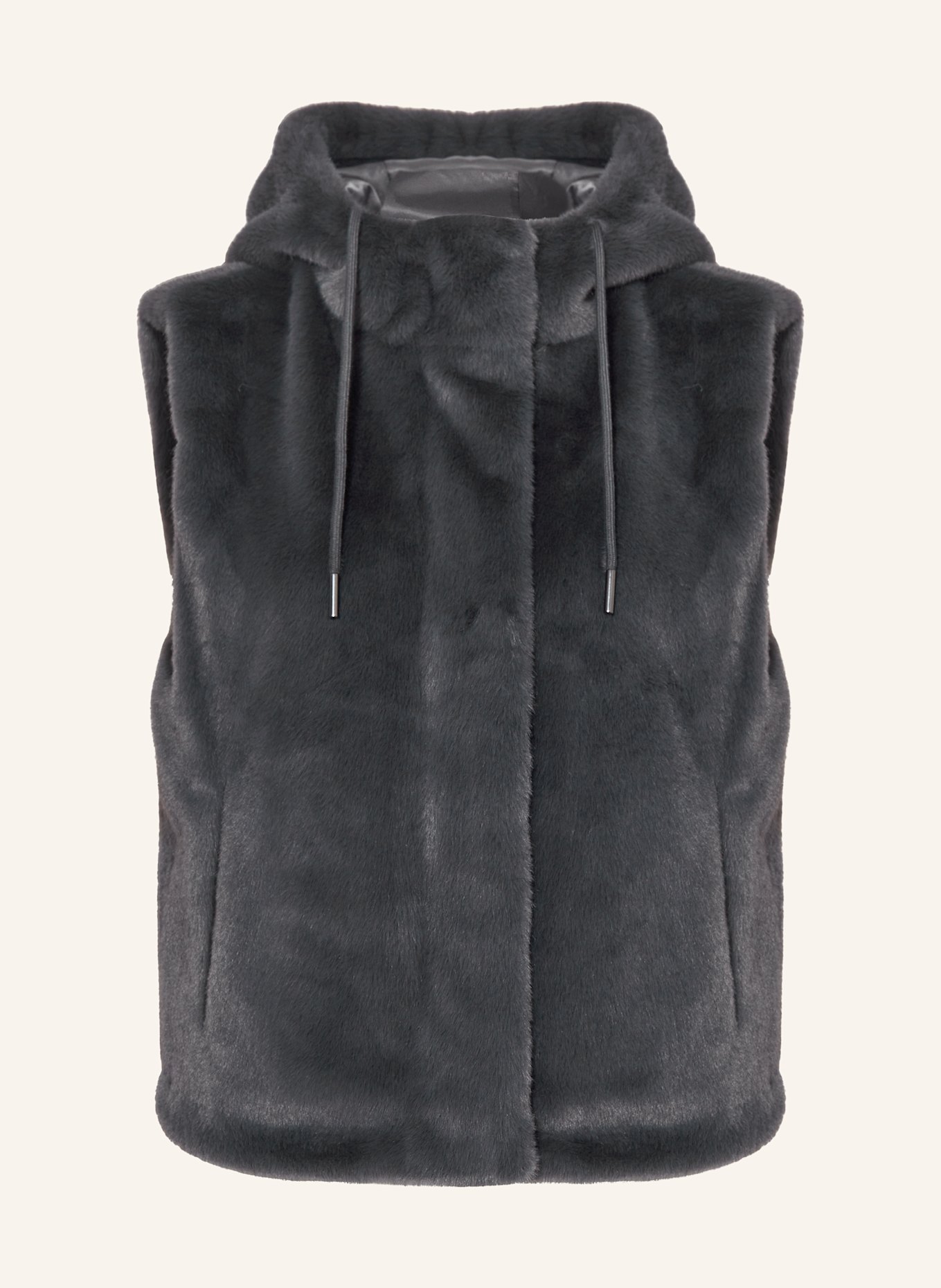 monari Faux fur vest in dark gray