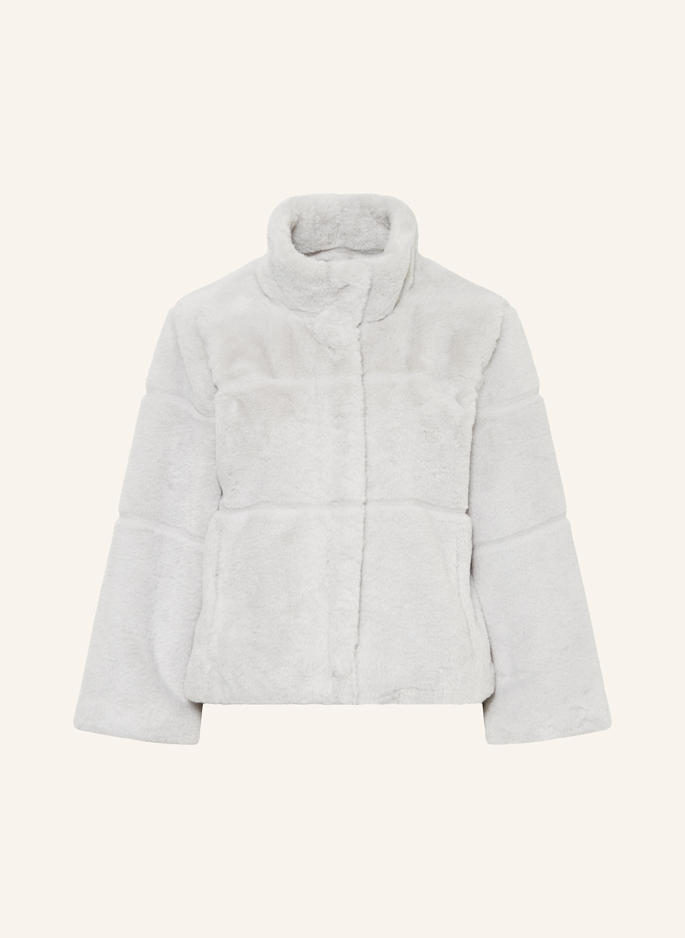 monari Faux fur jacket, Color: LIGHT GRAY (Image 1)