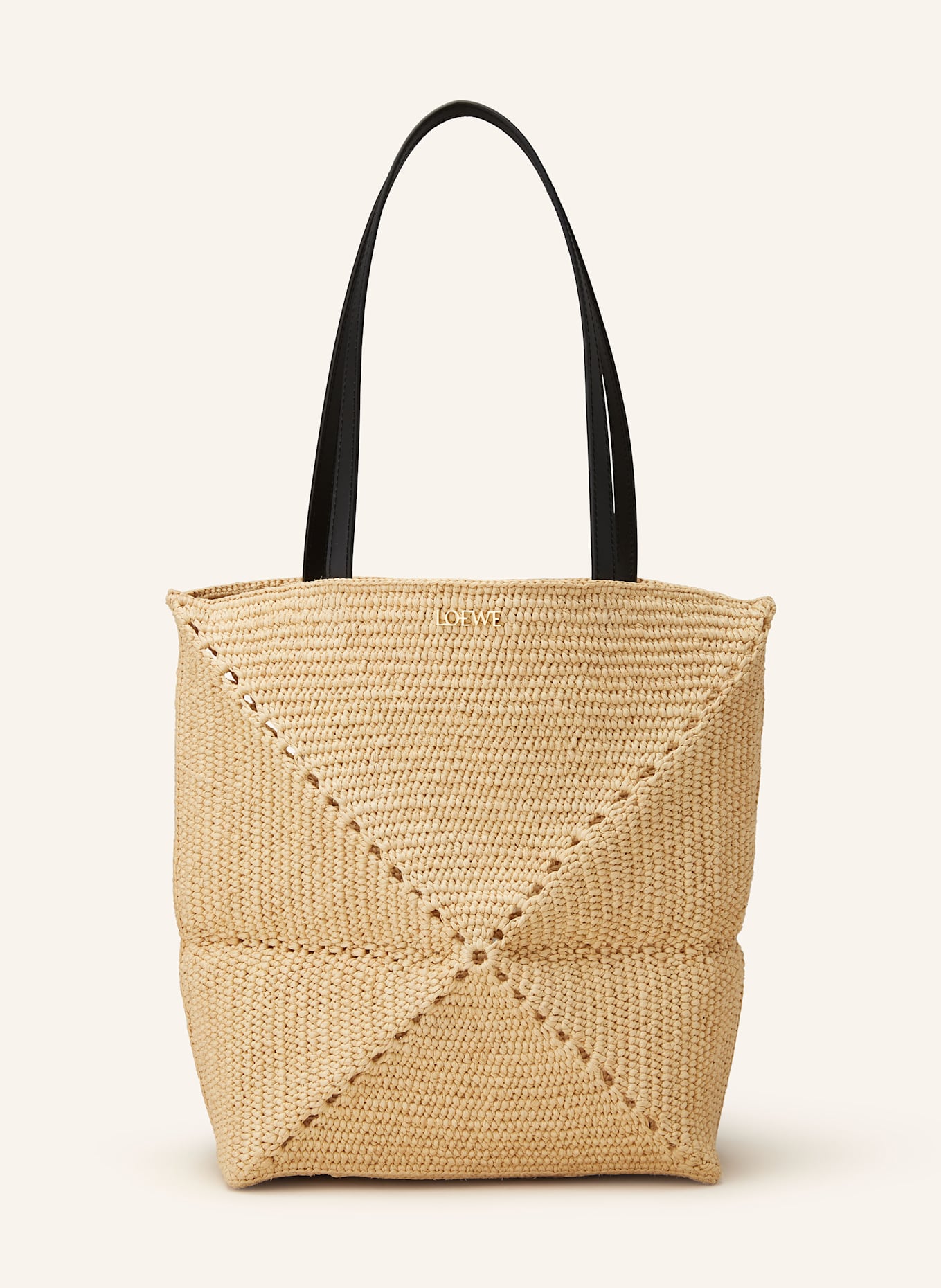 LOEWE Shopper PUZZLE FOLD MEDIUM, Farbe: CREME (Bild 1)