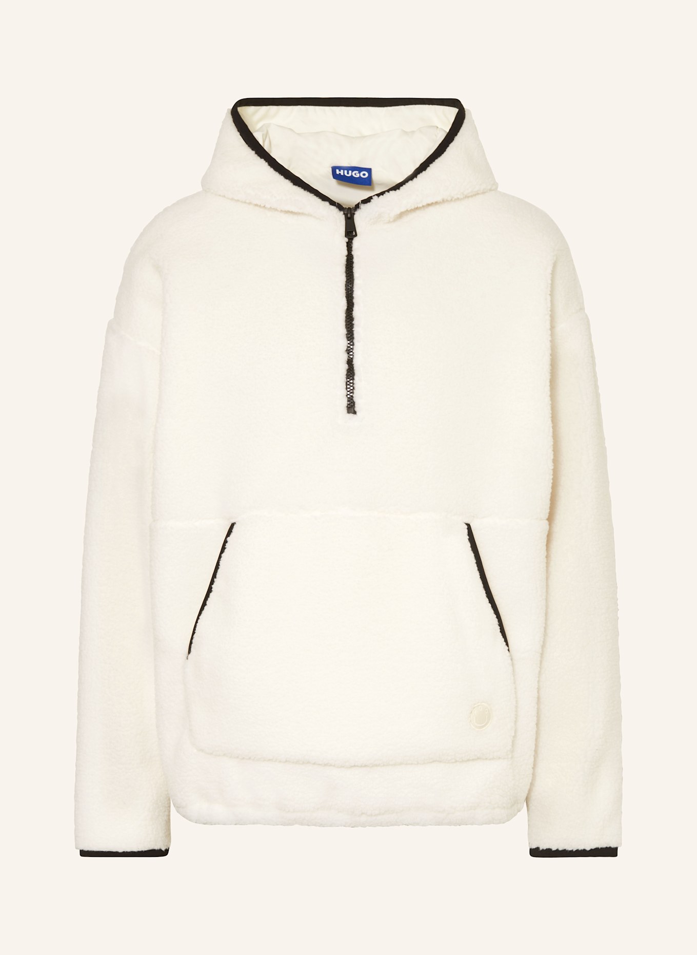 White teddy hoodie 2025