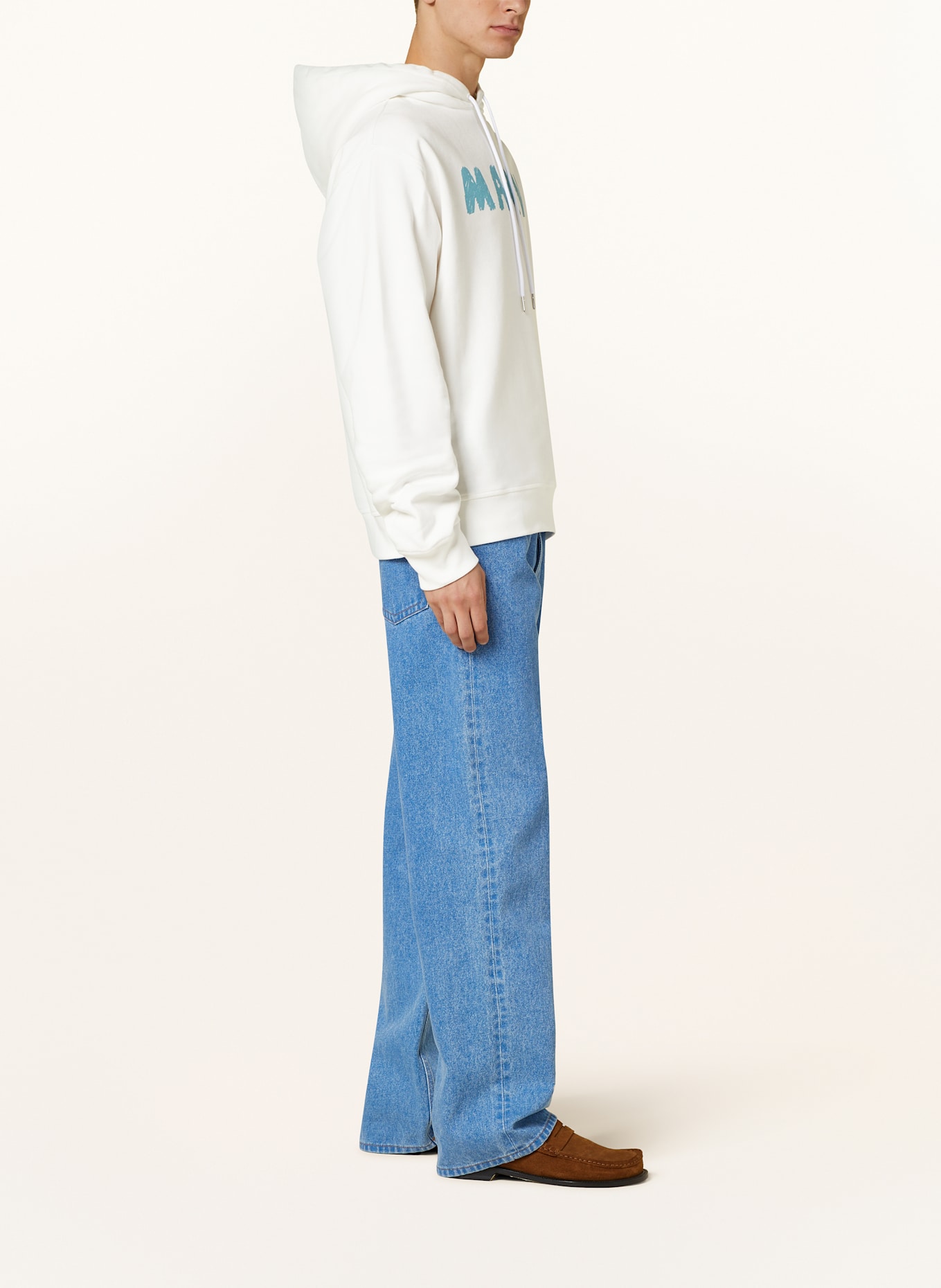 MARNI Hoodie: WEISS / BLAU