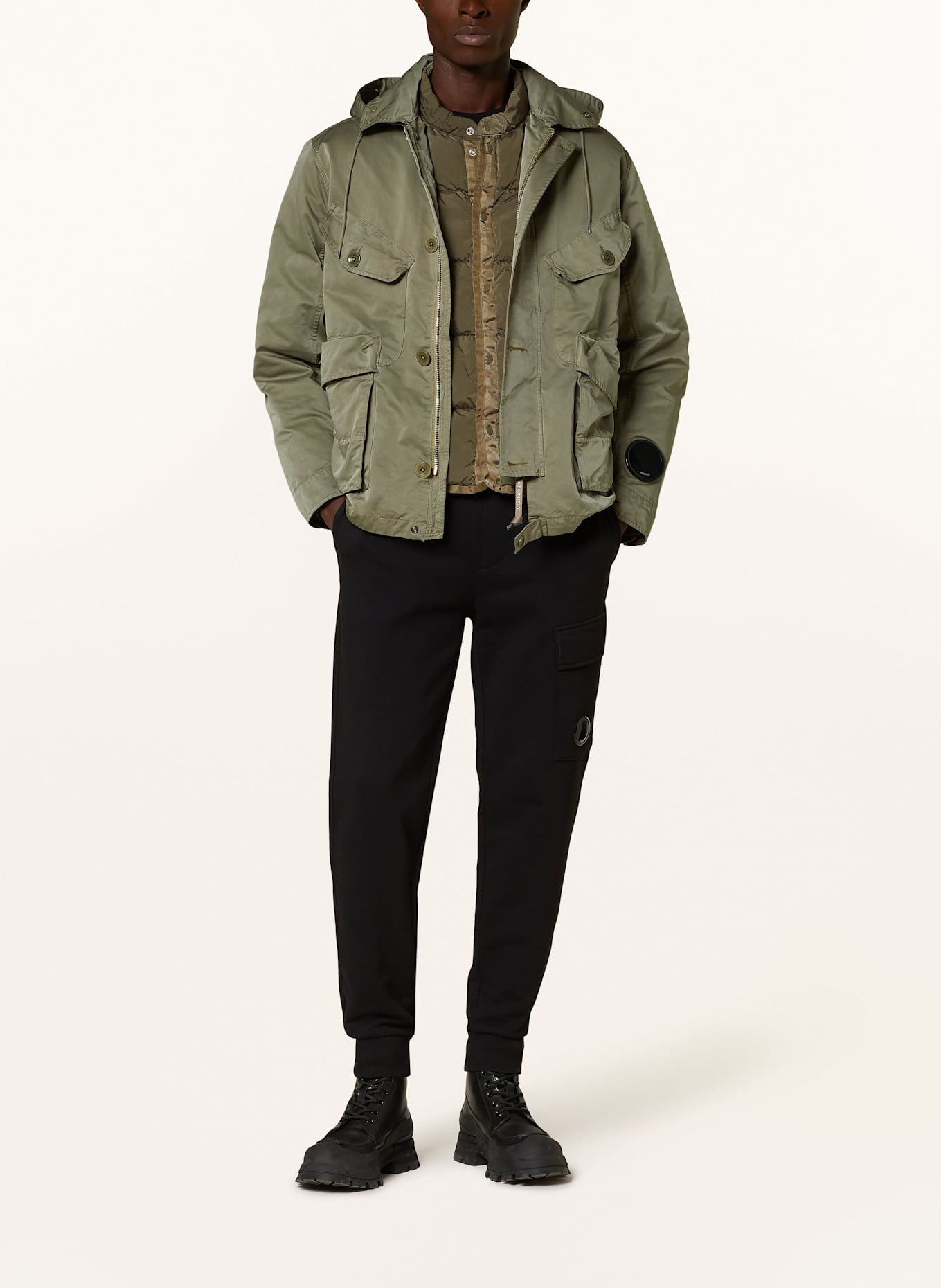 C.P. COMPANY Kurtka 2 w 1: SZAROBRĄZOWY