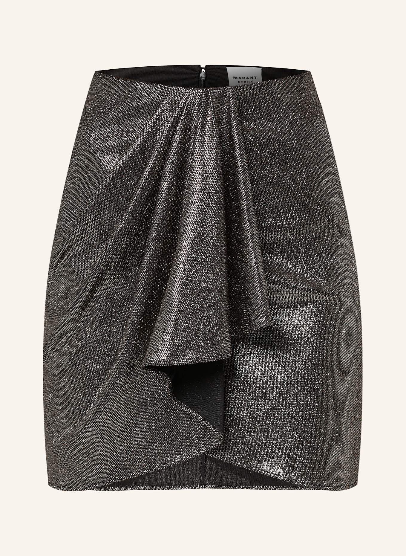 MARANT ÉTOILE Wrap skirt BRISHA: SILVER / BLACK