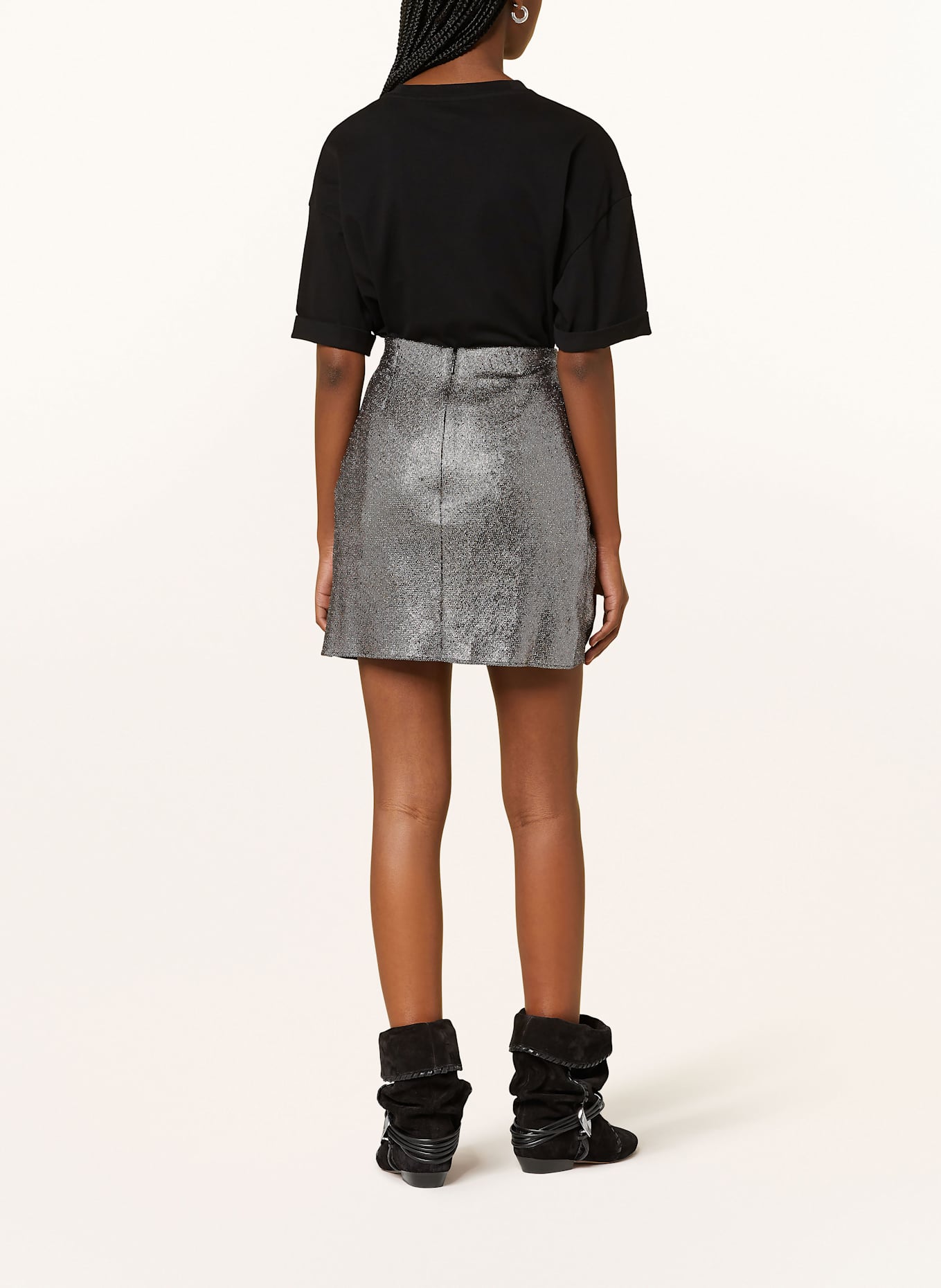 MARANT ÉTOILE Wrap skirt BRISHA: SILVER / BLACK