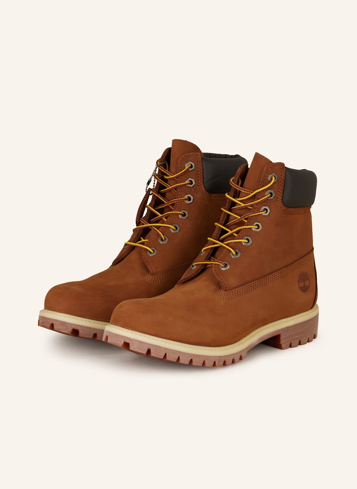 Timberland PREMIUM 6 INCH lace up boots in cognac