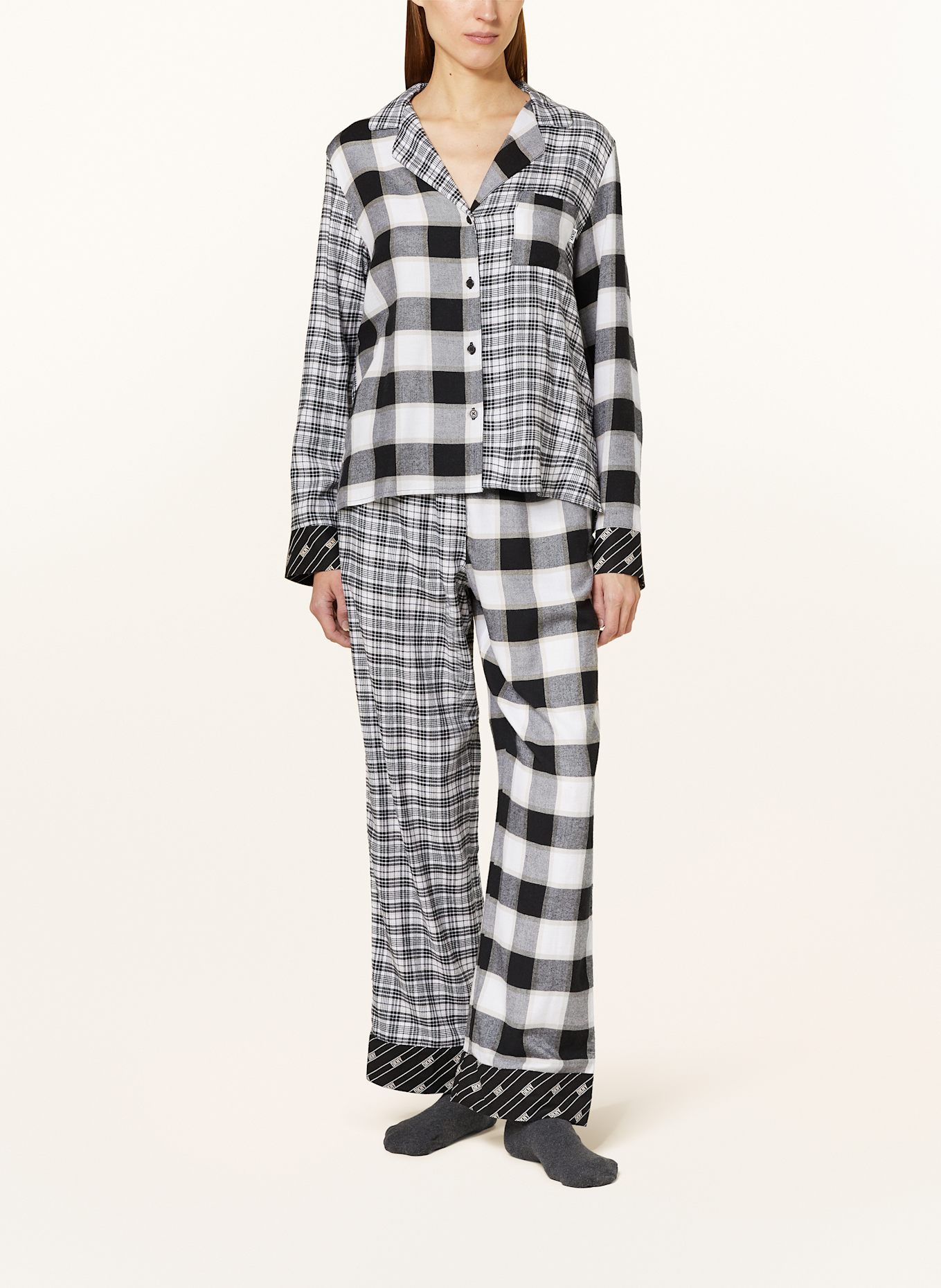 DKNY MATCH RELAX flannel pajamas