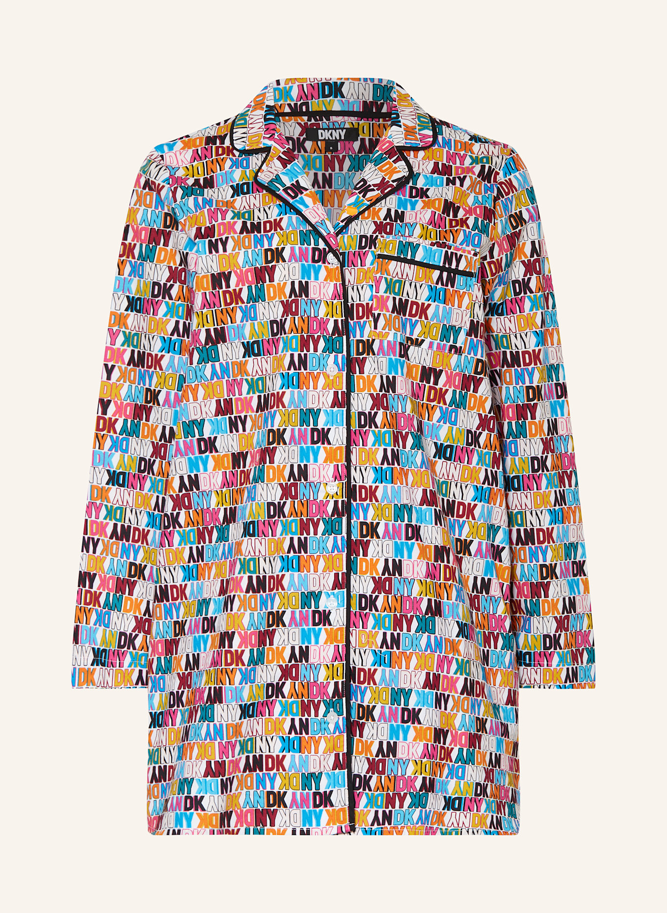 DKNY Nightgown NIGHT IN READY, Color: WHITE/ PINK/ BLUE (Image 1)