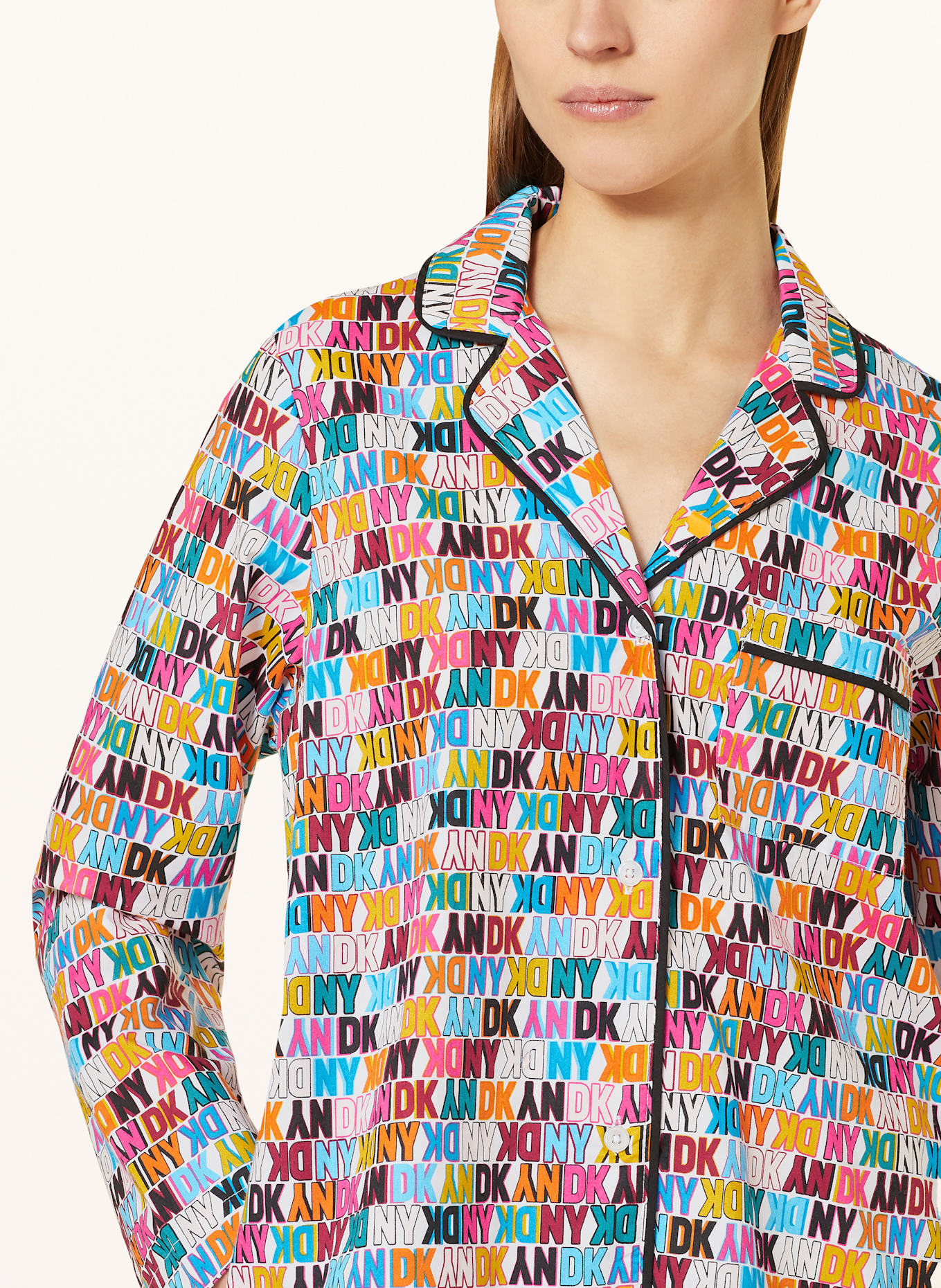 DKNY Nightgown NIGHT IN READY, Color: WHITE/ PINK/ BLUE (Image 4)