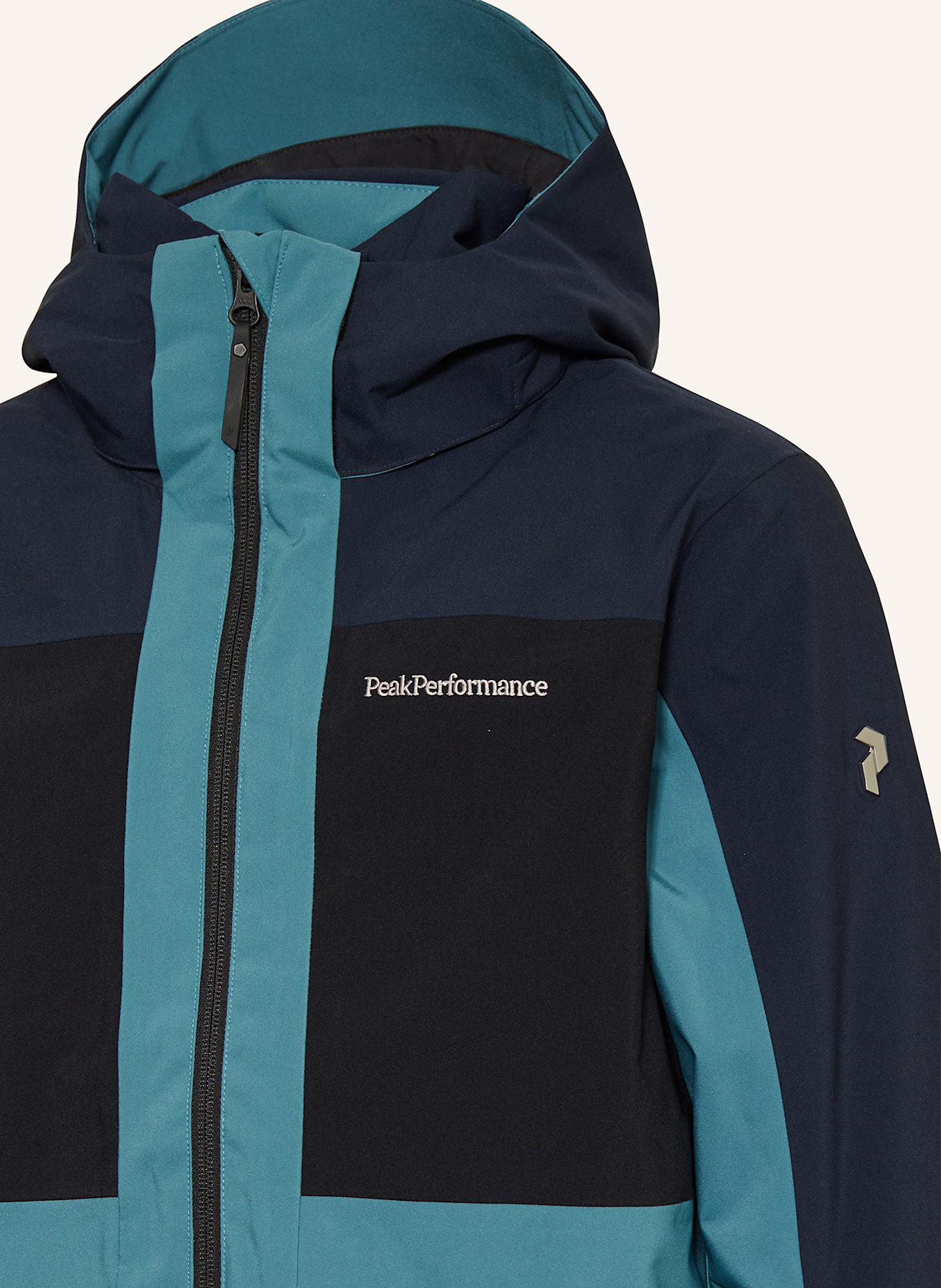 Peak Performance Skijacke GRAVITY INSULATET: PETROL/ DUNKELBLAU/ SCHWARZ