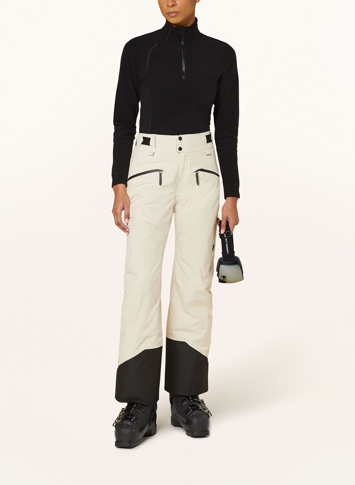 Peak Performance Skihose: CREME / SCHWARZ
