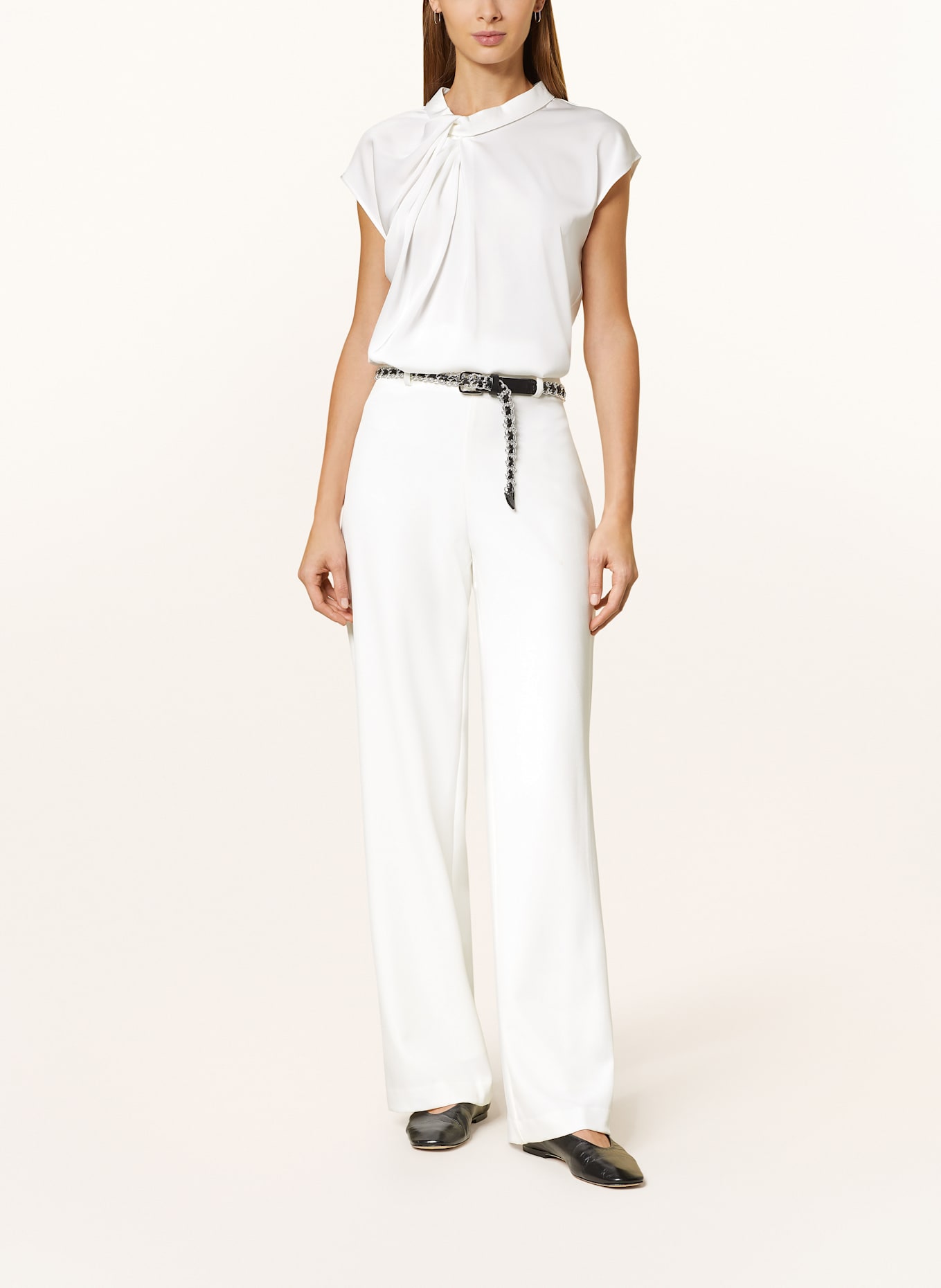 NEO NOIR Blusenshirt FLEUR aus Satin: CREME