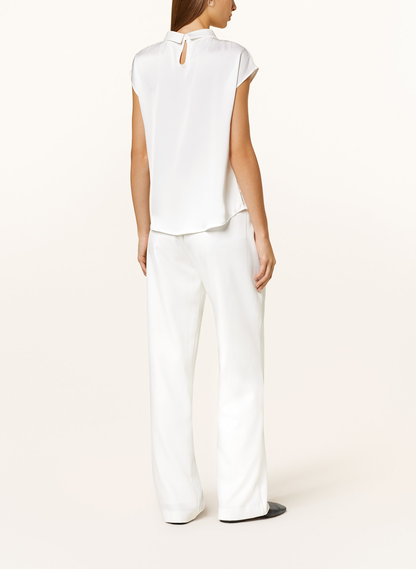 NEO NOIR Blusenshirt FLEUR aus Satin: CREME