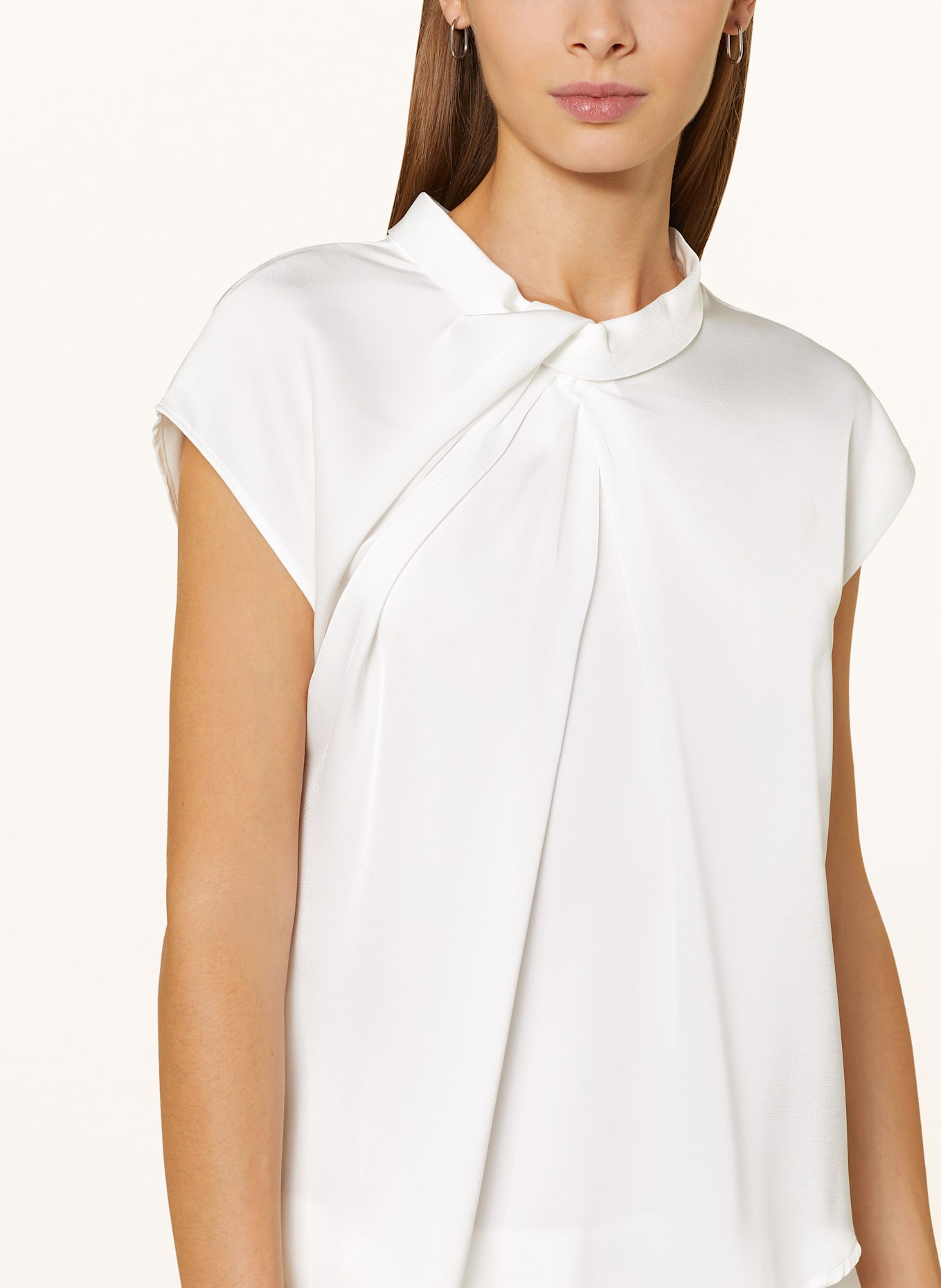 NEO NOIR Blusenshirt FLEUR aus Satin: CREME