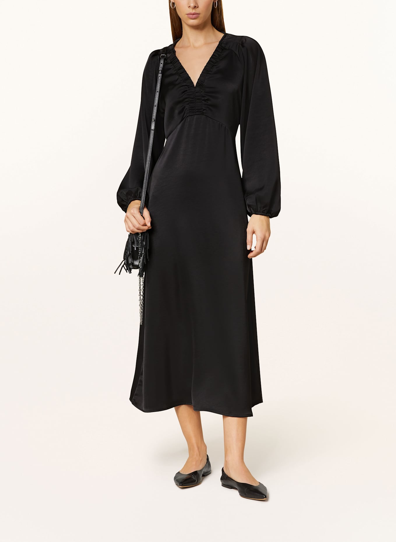 NEO NOIR Satinkleid ISOBEL: SCHWARZ