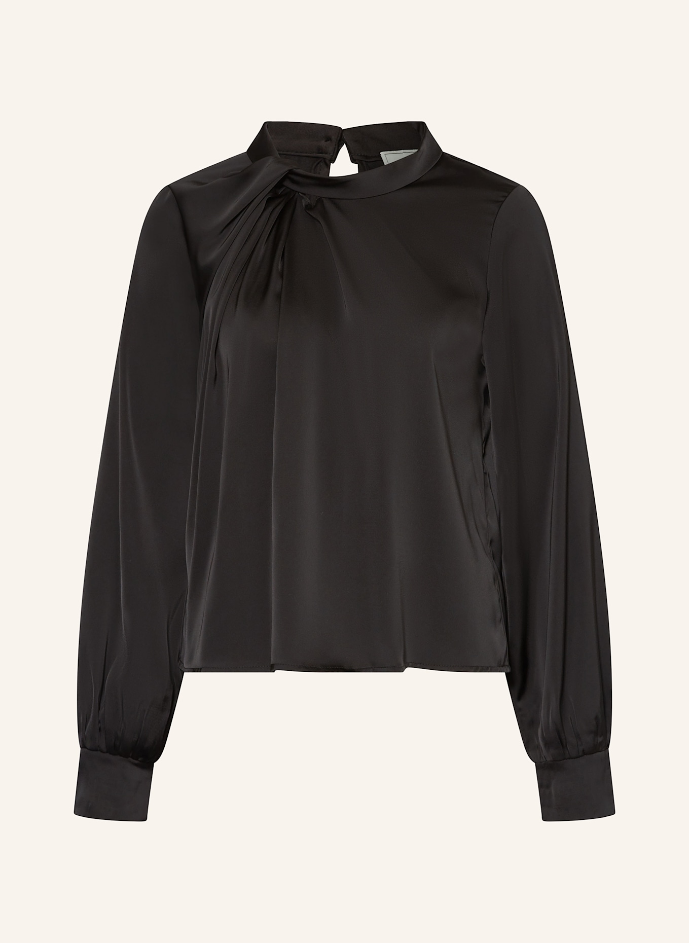 NEO NOIR Blusenshirt FAIRY aus Satin: SCHWARZ