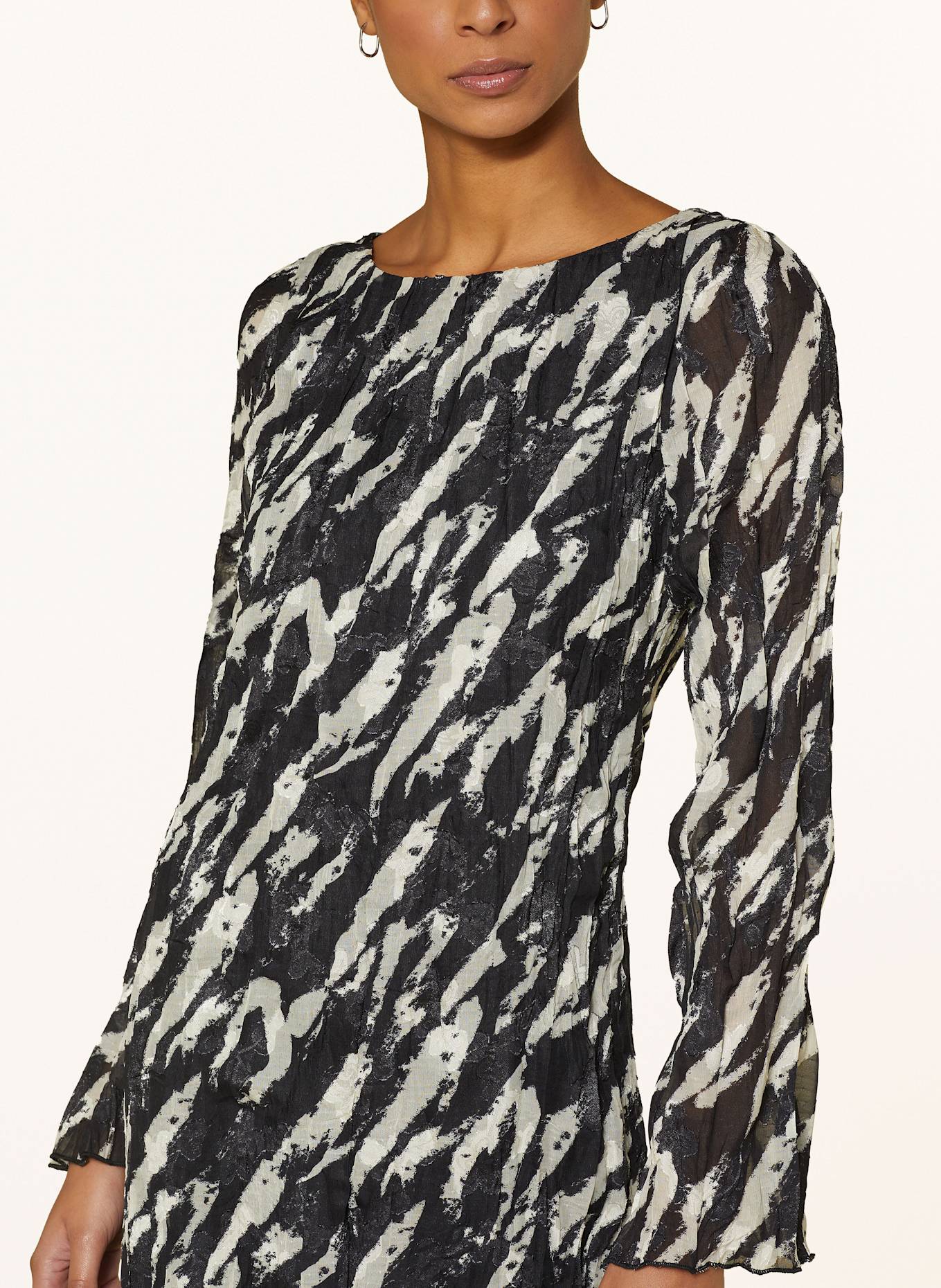 NEO NOIR Kleid LUNI: SCHWARZ / HELLGRAU