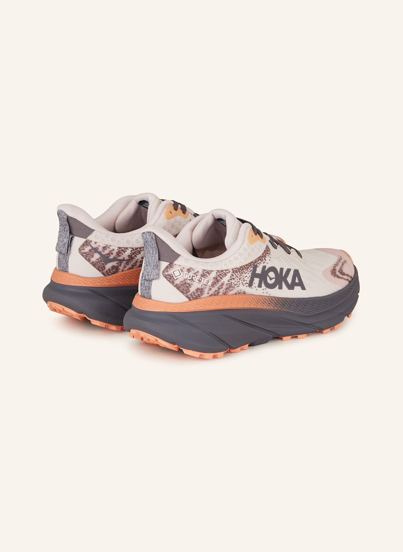 HOKA Trailrunning-Schuhe CHALLENGER 7 GTX: HELLROSA / DUNKELGRAU
