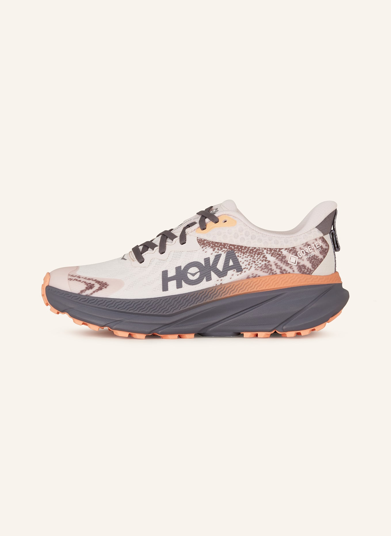 HOKA Trailrunning-Schuhe CHALLENGER 7 GTX: HELLROSA / DUNKELGRAU
