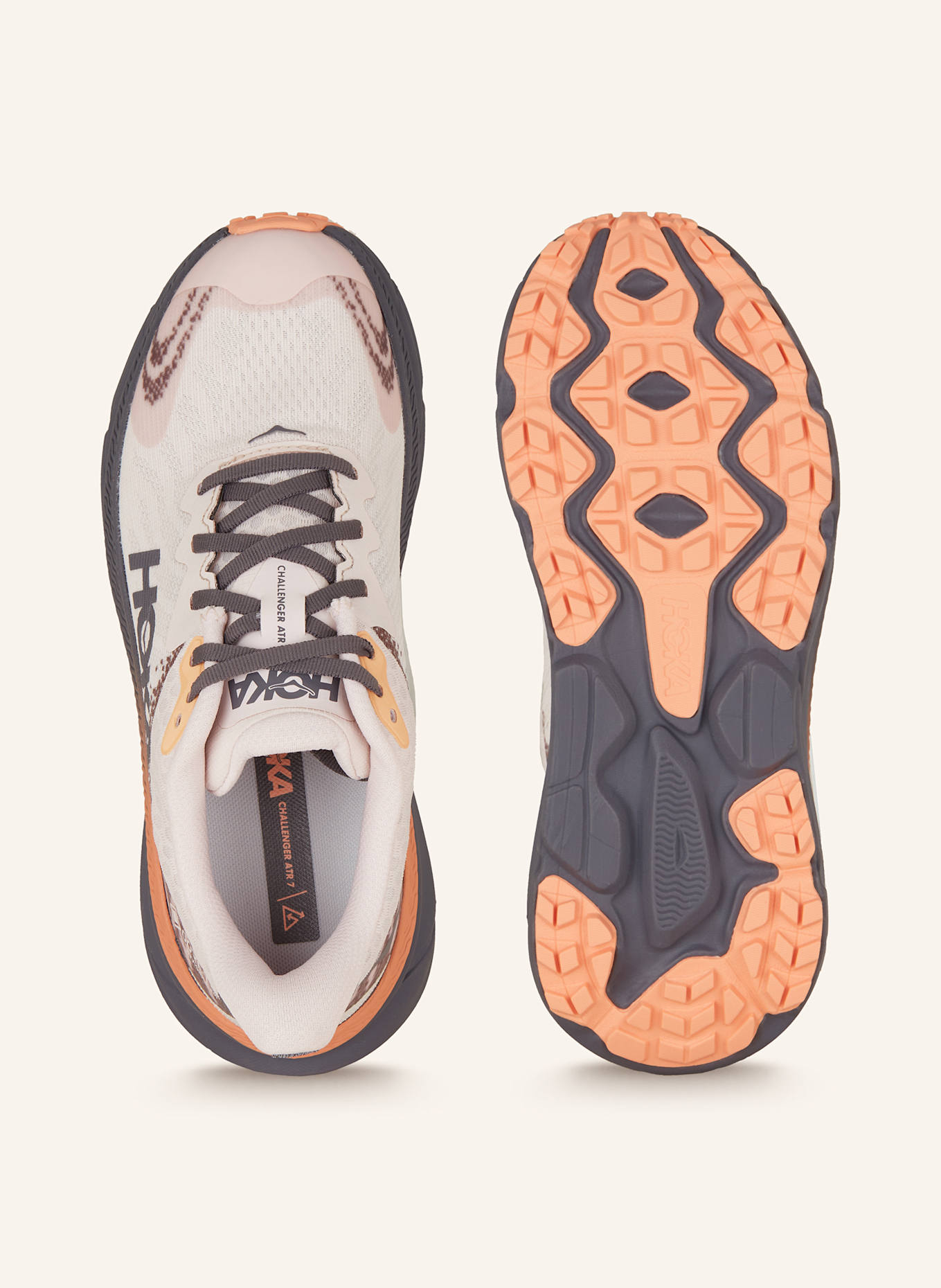 HOKA Trailrunning-Schuhe CHALLENGER 7 GTX: HELLROSA / DUNKELGRAU