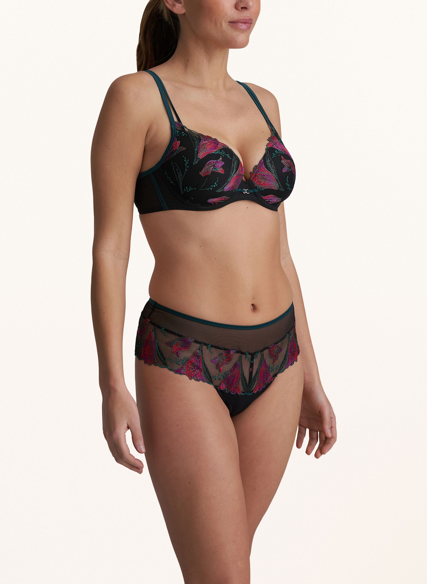 MARIE JO Schalen-BH YOLY: SCHWARZ / ROT / LILA