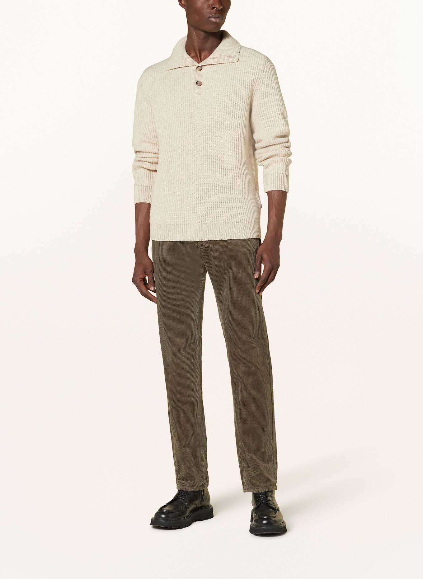 pierre cardin Spodnie sztruksowe LAVAL regular fit: 5212 beetle