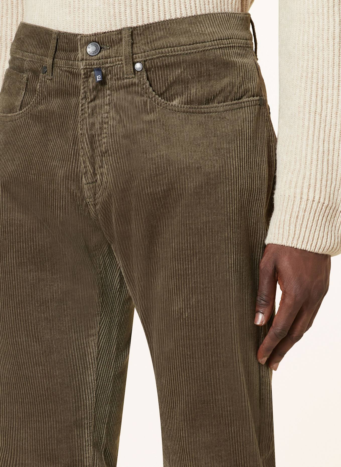 pierre cardin Spodnie sztruksowe LAVAL regular fit: 5212 beetle