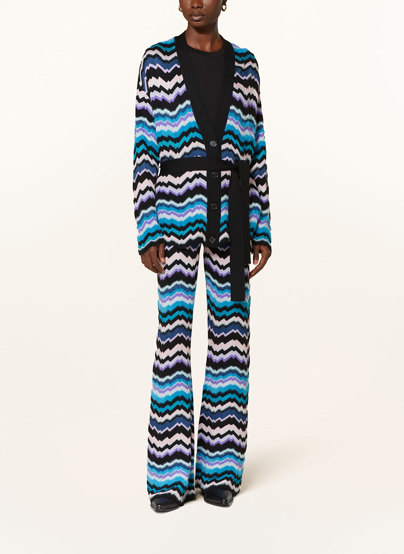 MISSONI Kardigan: TURKUSOWY / CZARNY / RÓŻOWY