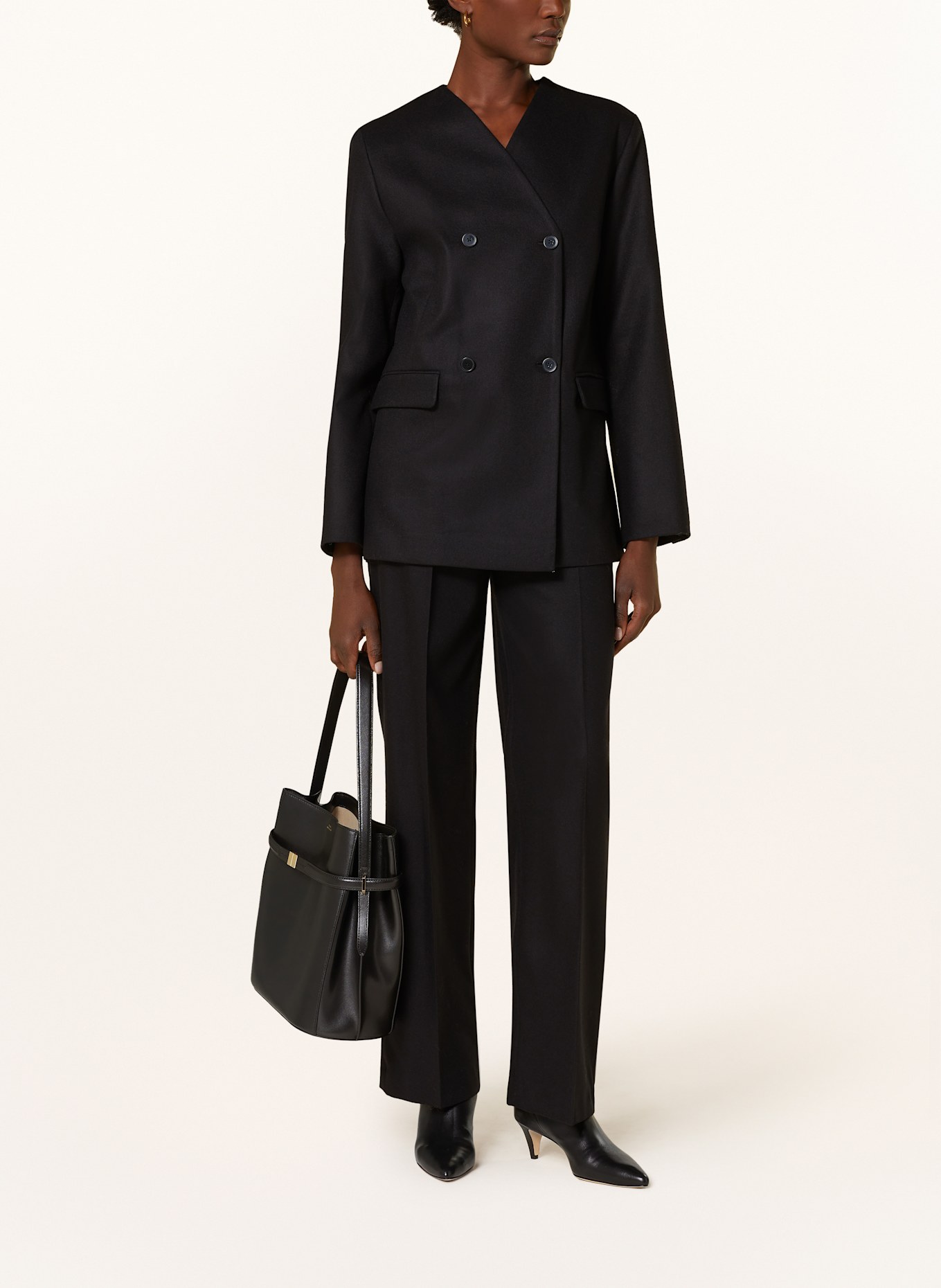 LOULOU DE SAISON Pantalon JUNO: BLACK BLACK