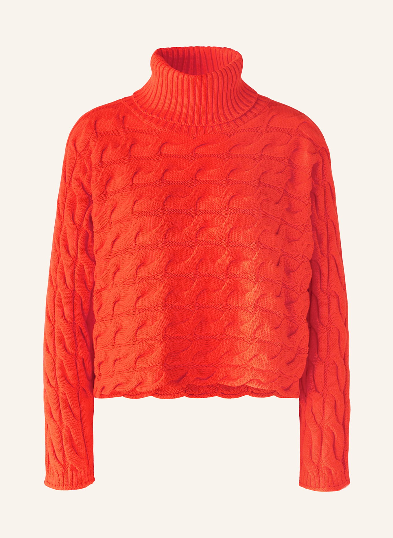 Red cropped turtleneck hot sale