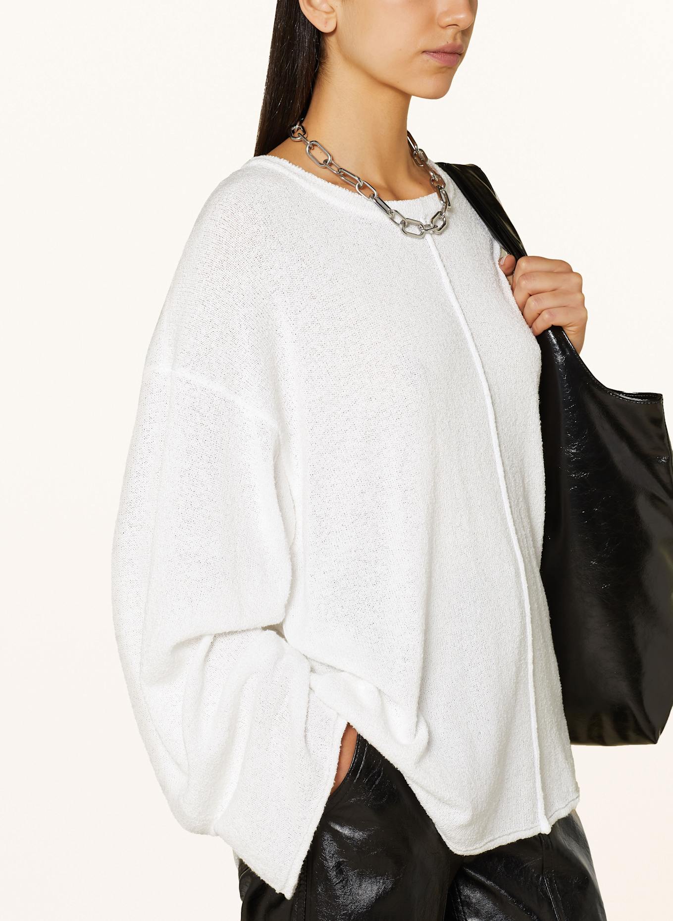 black palms Oversized-Pullover SCHUELI: WEISS