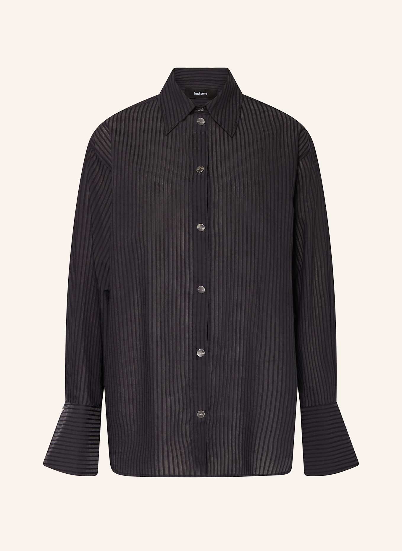 black palms Oversized košilová halenka EDDO: ČERNÁ