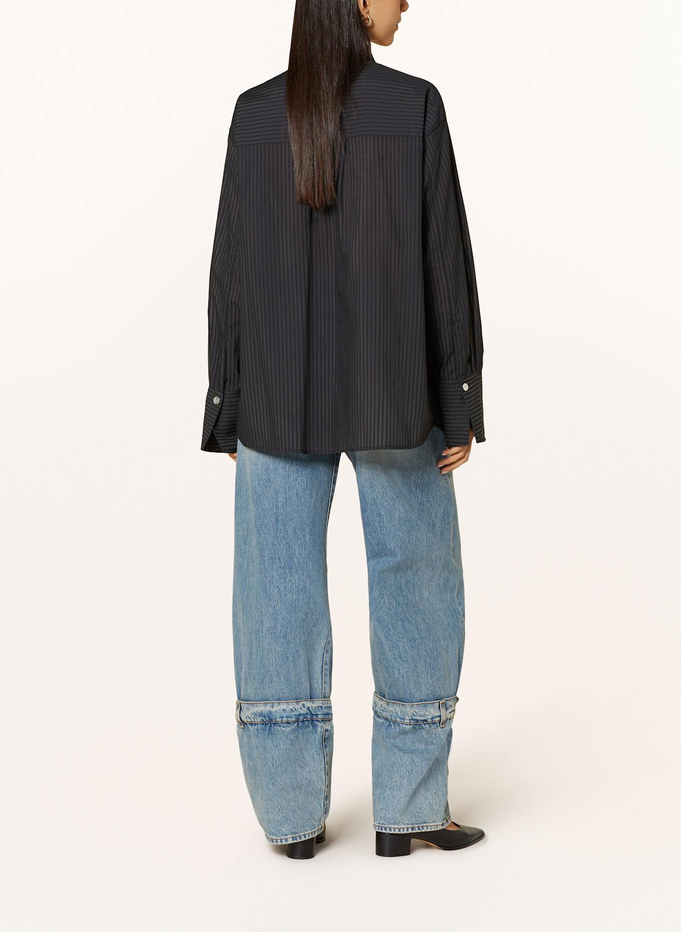 black palms Oversized košilová halenka EDDO: ČERNÁ