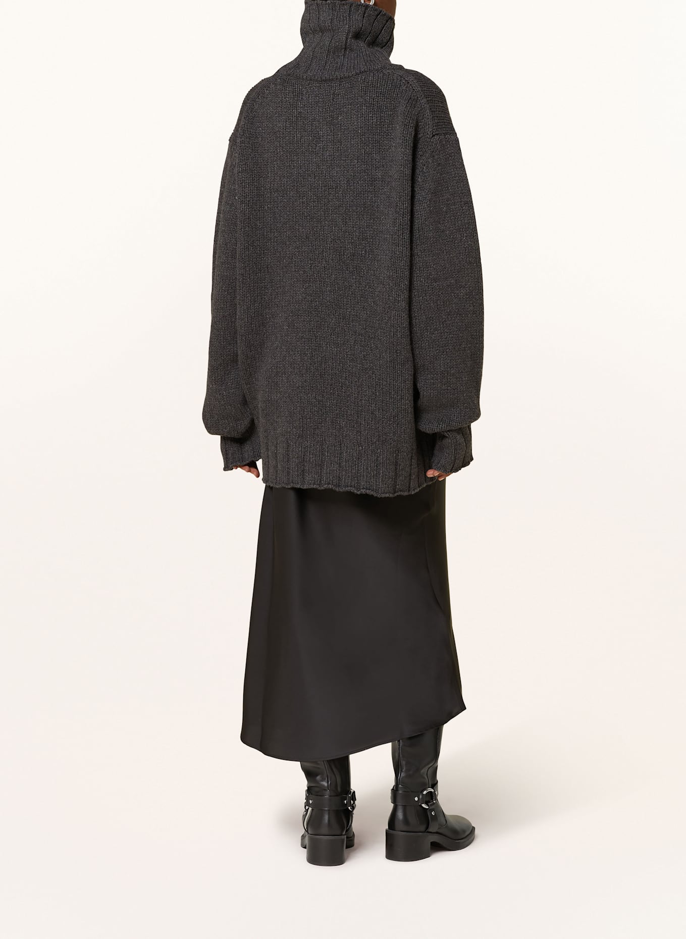 black palms Rollkragenpullover KIKI: DUNKELGRAU