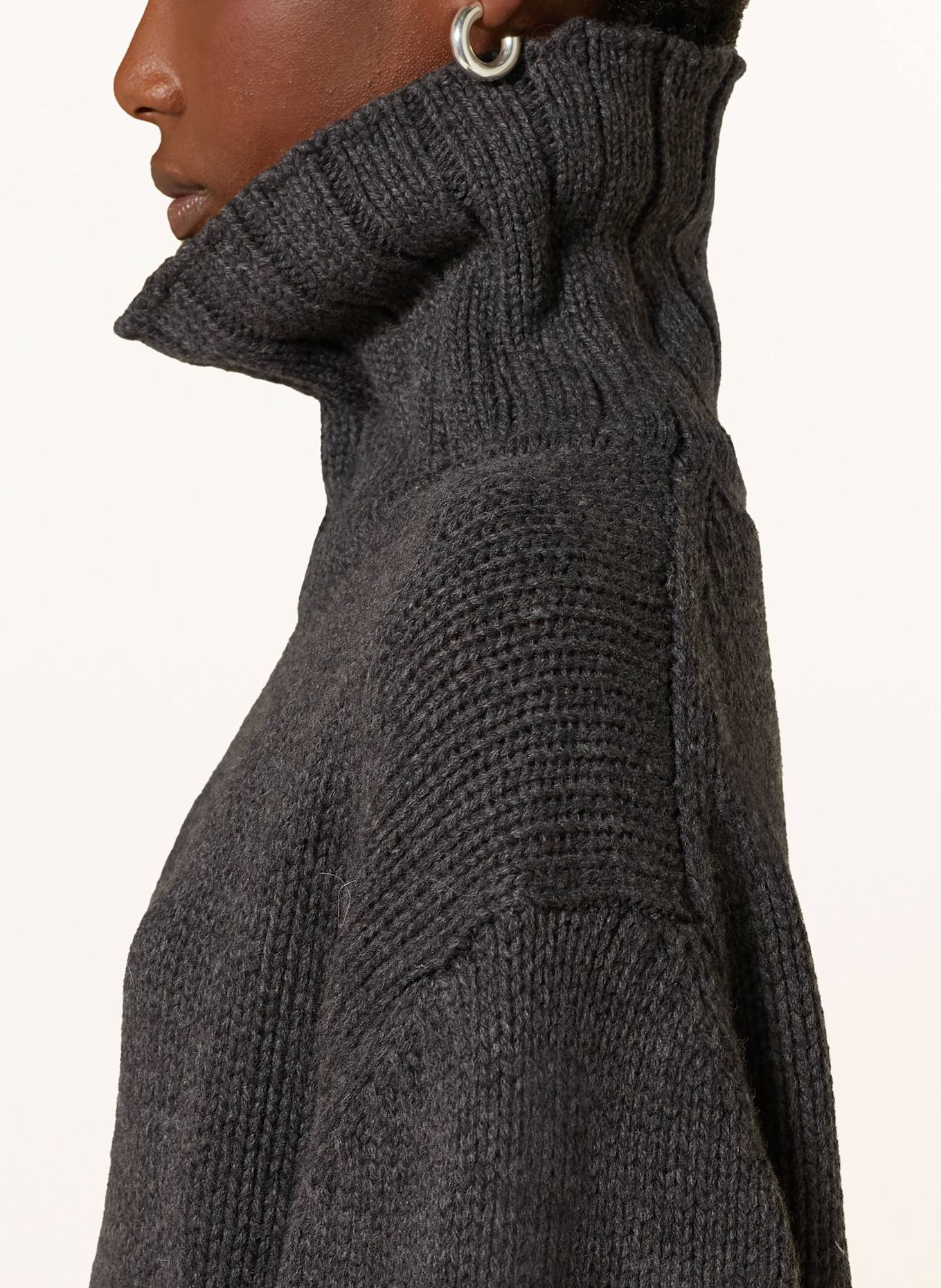 black palms Rollkragenpullover KIKI: DUNKELGRAU