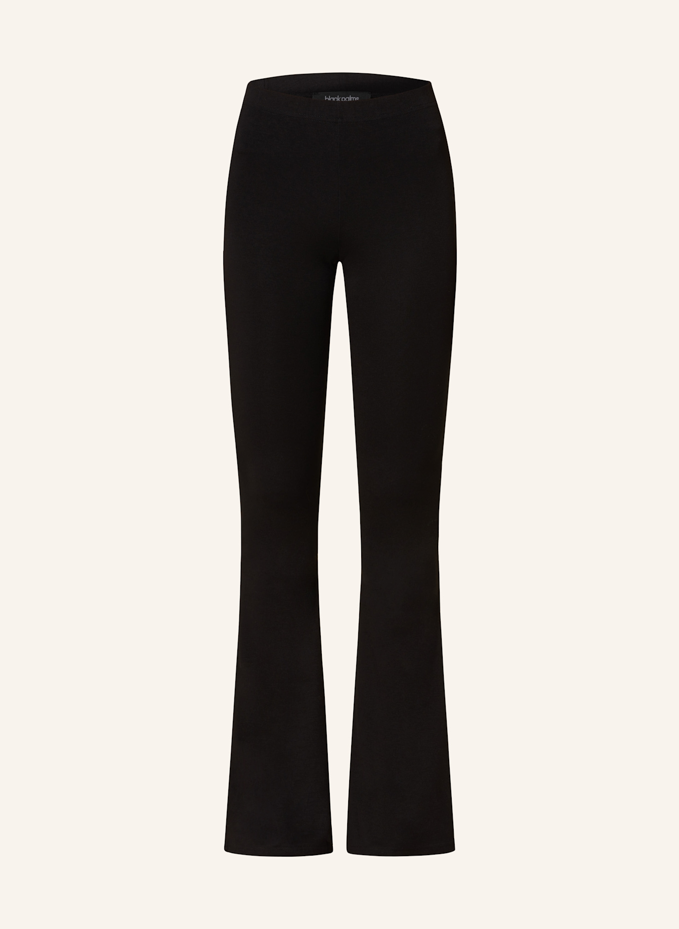 black palms Bootcut trousers made of jersey: BLACK