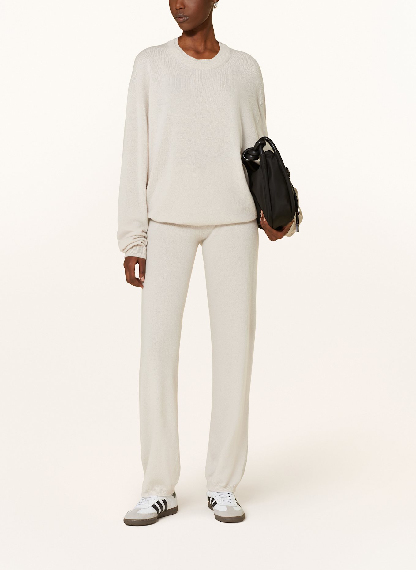 black palms Pantalon en maille CASHI avec cachemire: BEIGE