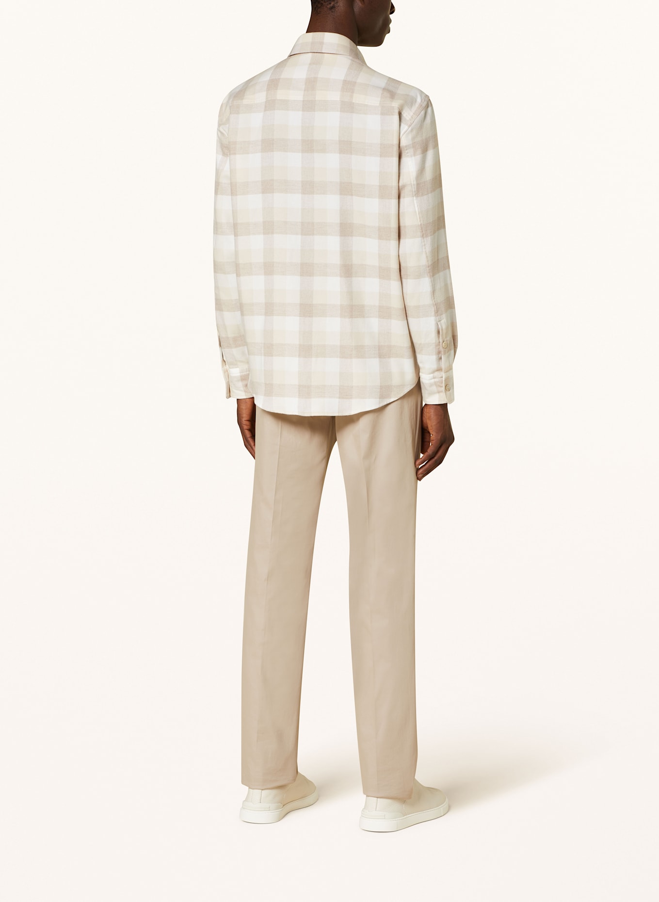 ZEGNA Flannel shirt regular fit: CREAM / ECRU