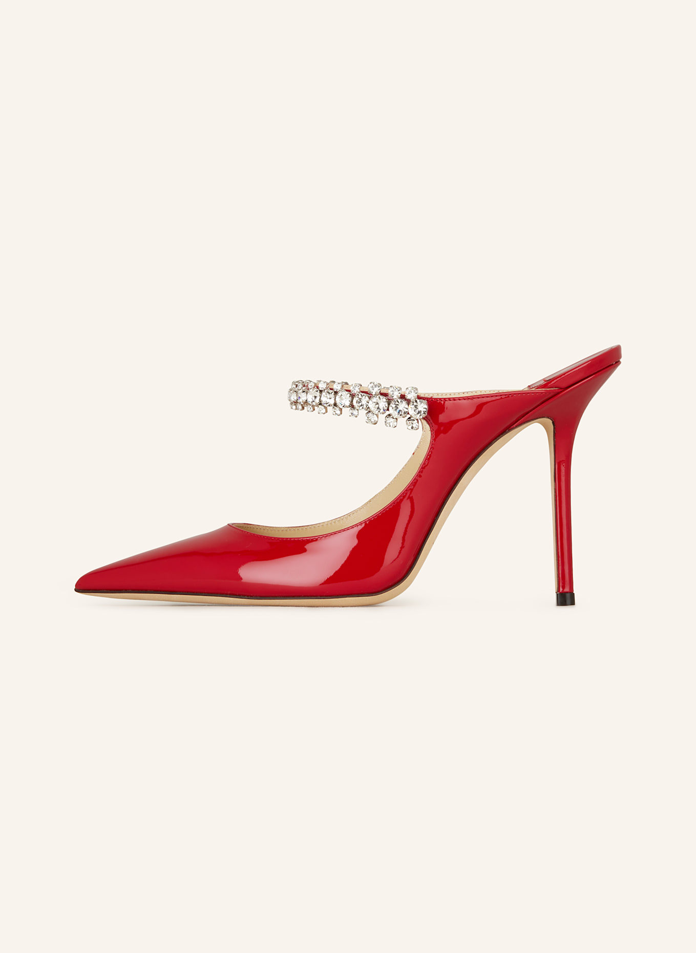 JIMMY CHOO Mules BING 100 mit Schmucksteinen: ROT