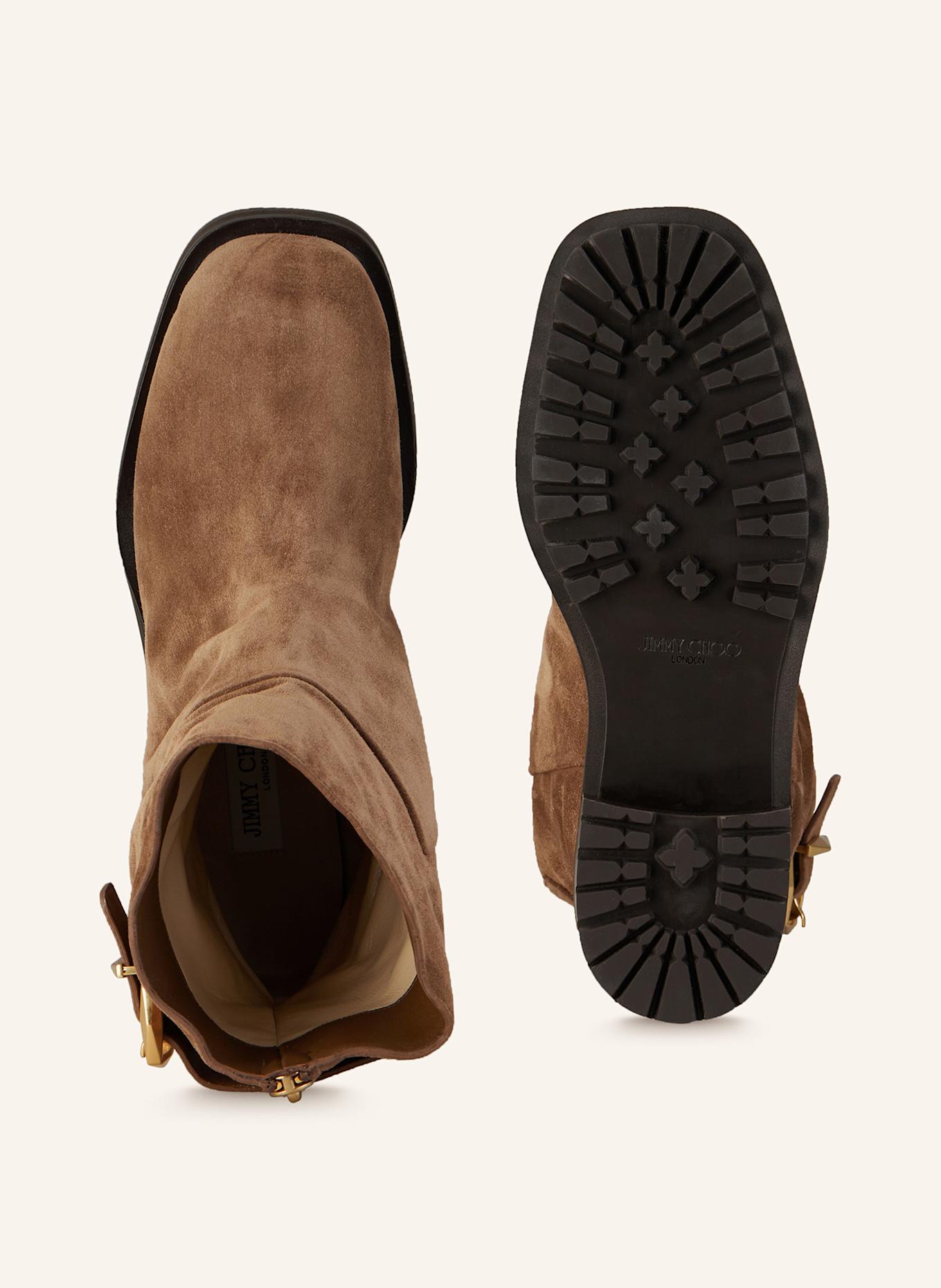 JIMMY CHOO Boots BROOKLYN 50: BRAUN