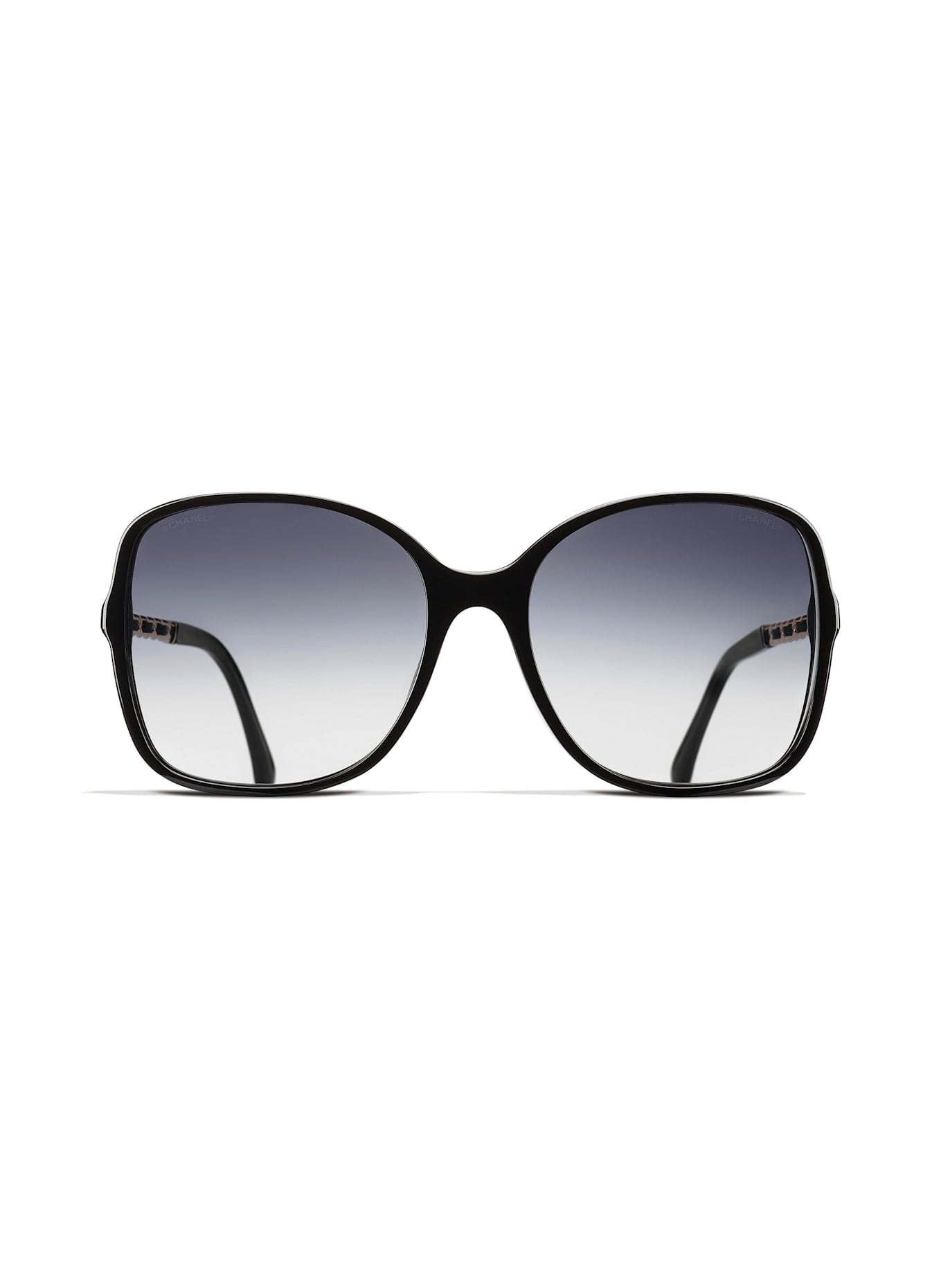 CHANEL Kwadratowe okulary przeciwsłoneczne: N5013C – CZARNY/ SZARY GRADIENT