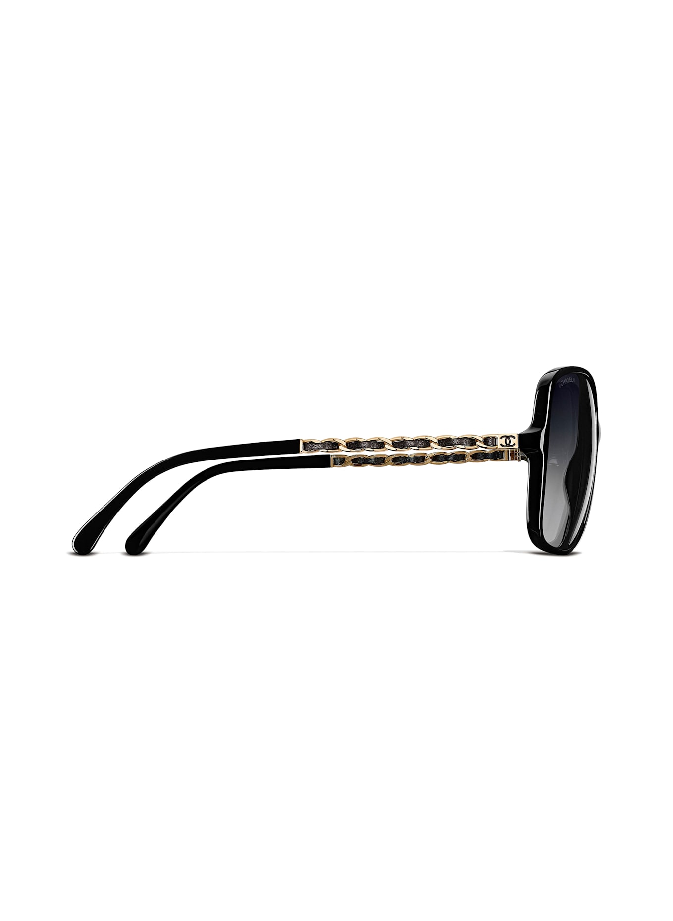 CHANEL Kwadratowe okulary przeciwsłoneczne: N5013C – CZARNY/ SZARY GRADIENT