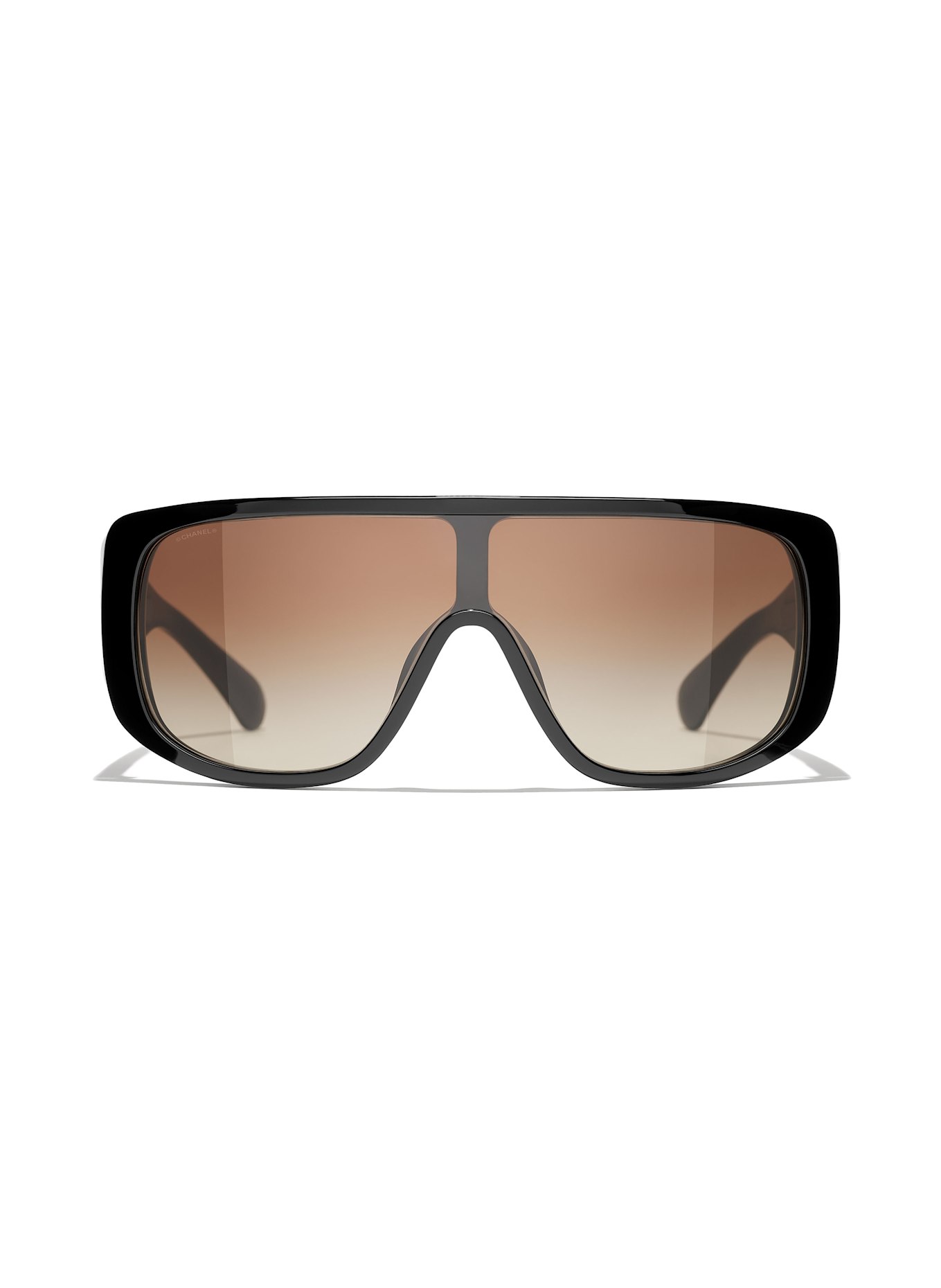 CHANEL Umschließende Sonnenbrille: C622S5 - SCHWARZ/ BRAUN VERLAUF