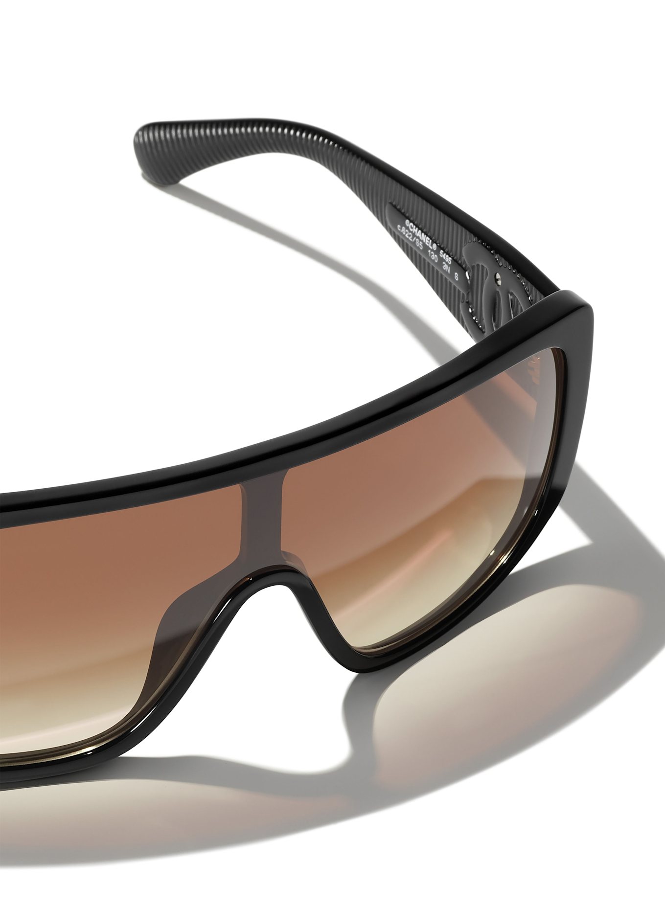 CHANEL Umschließende Sonnenbrille: C622S5 - SCHWARZ/ BRAUN VERLAUF