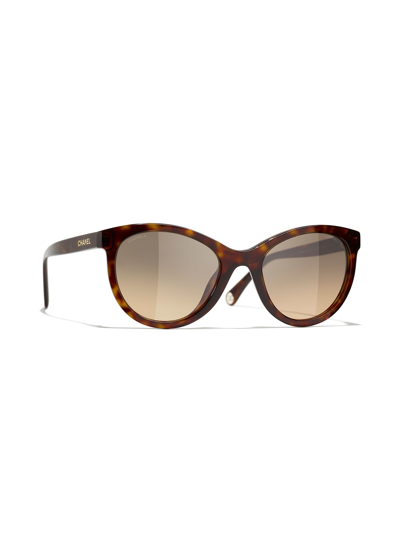 CHANEL Cat-eye shaped sunglasses: C71443 - HAVANA/ BROWN